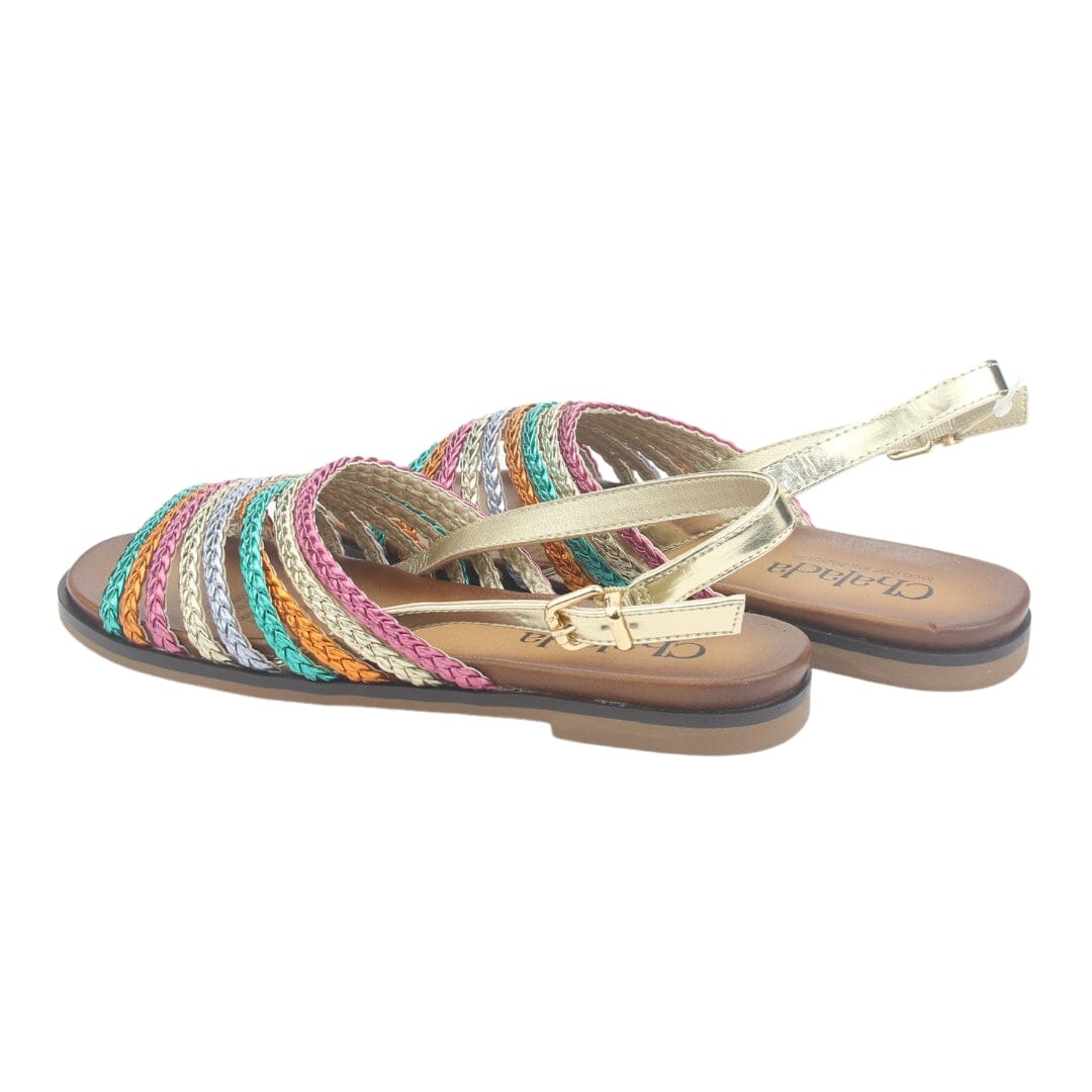 Sandalia Chalada Mujer Greca-61 Multi Plana Sandalias Planas Chalada 