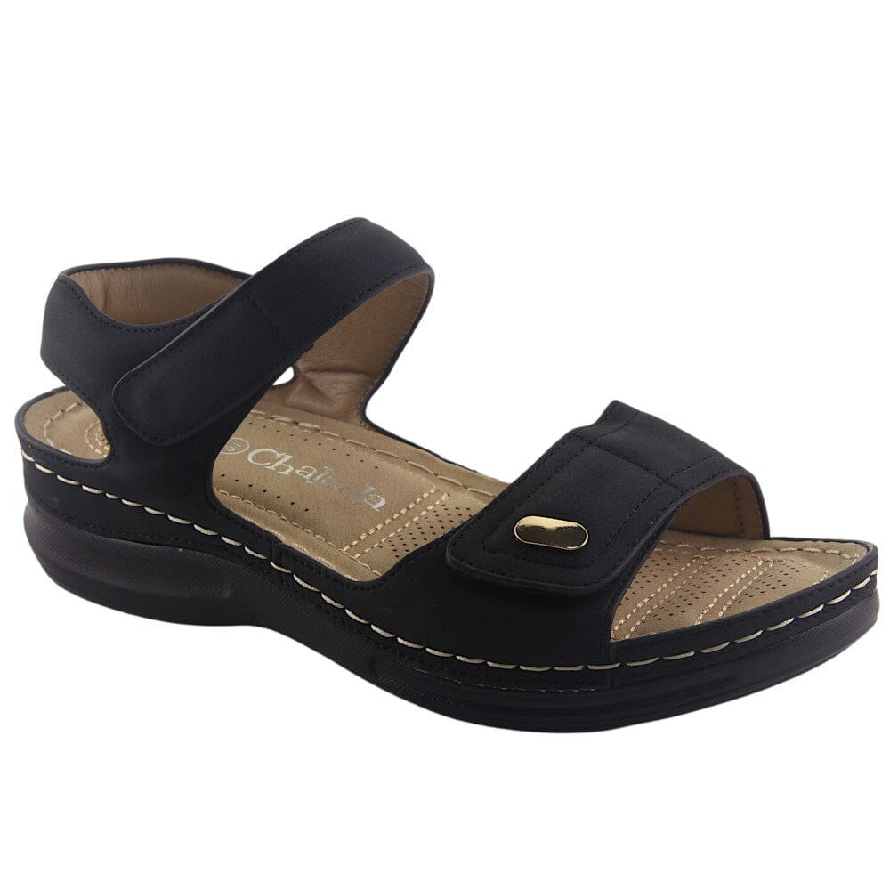 Sandalia Chalada Mujer Kon-15 Negro Comfort Sandalias Chalada 