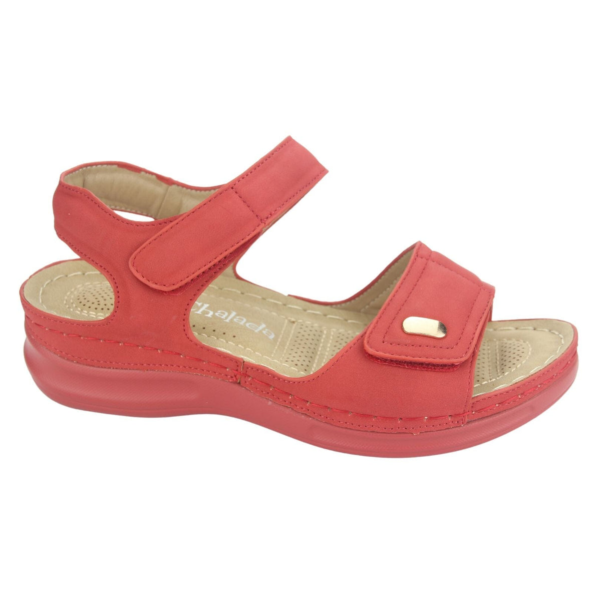 Sandalia Chalada Mujer Kon-15 Rojo Casual Sandalia Chalada 
