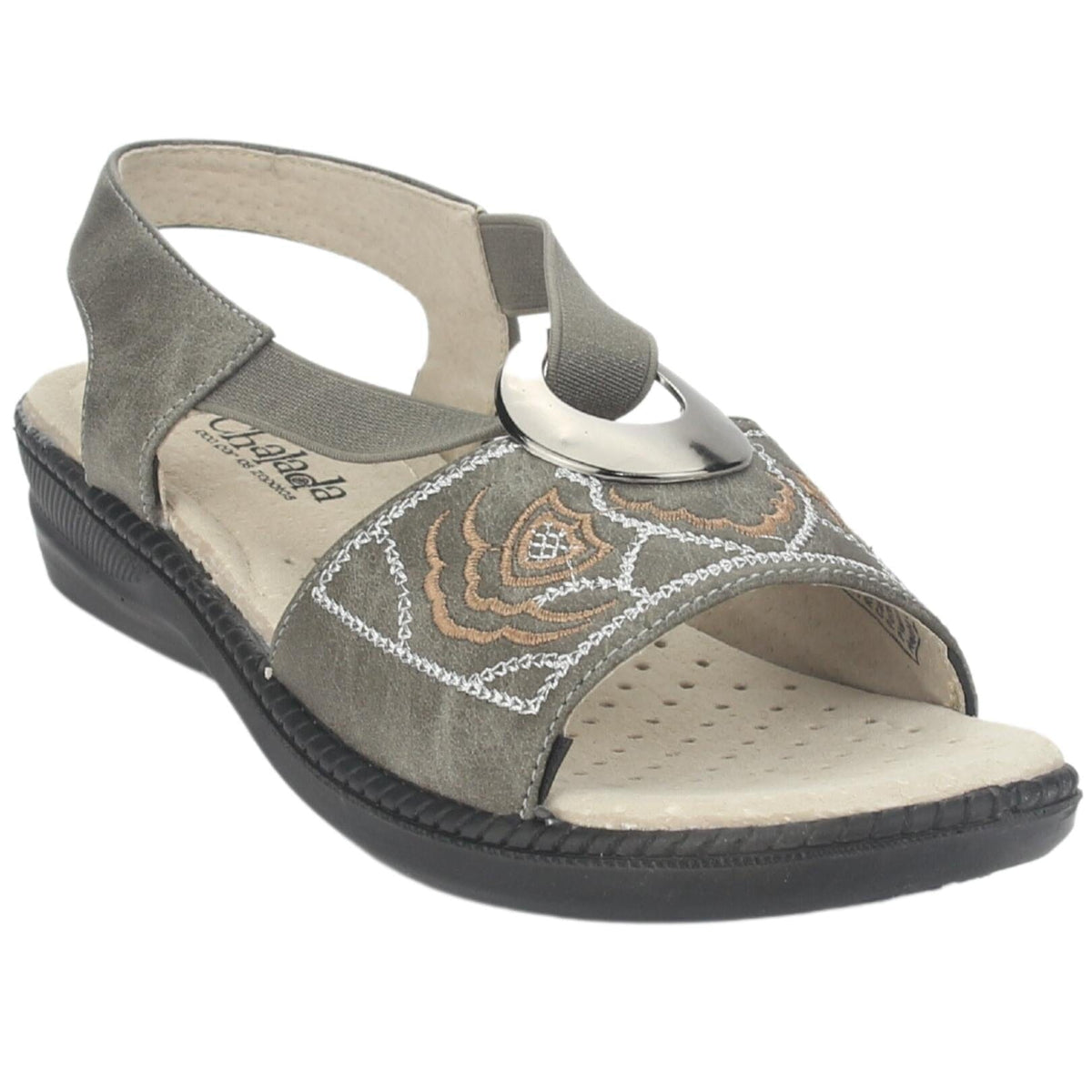 Sandalia Chalada Mujer Lena-3 Gris Comfort Sandalias Chalada 