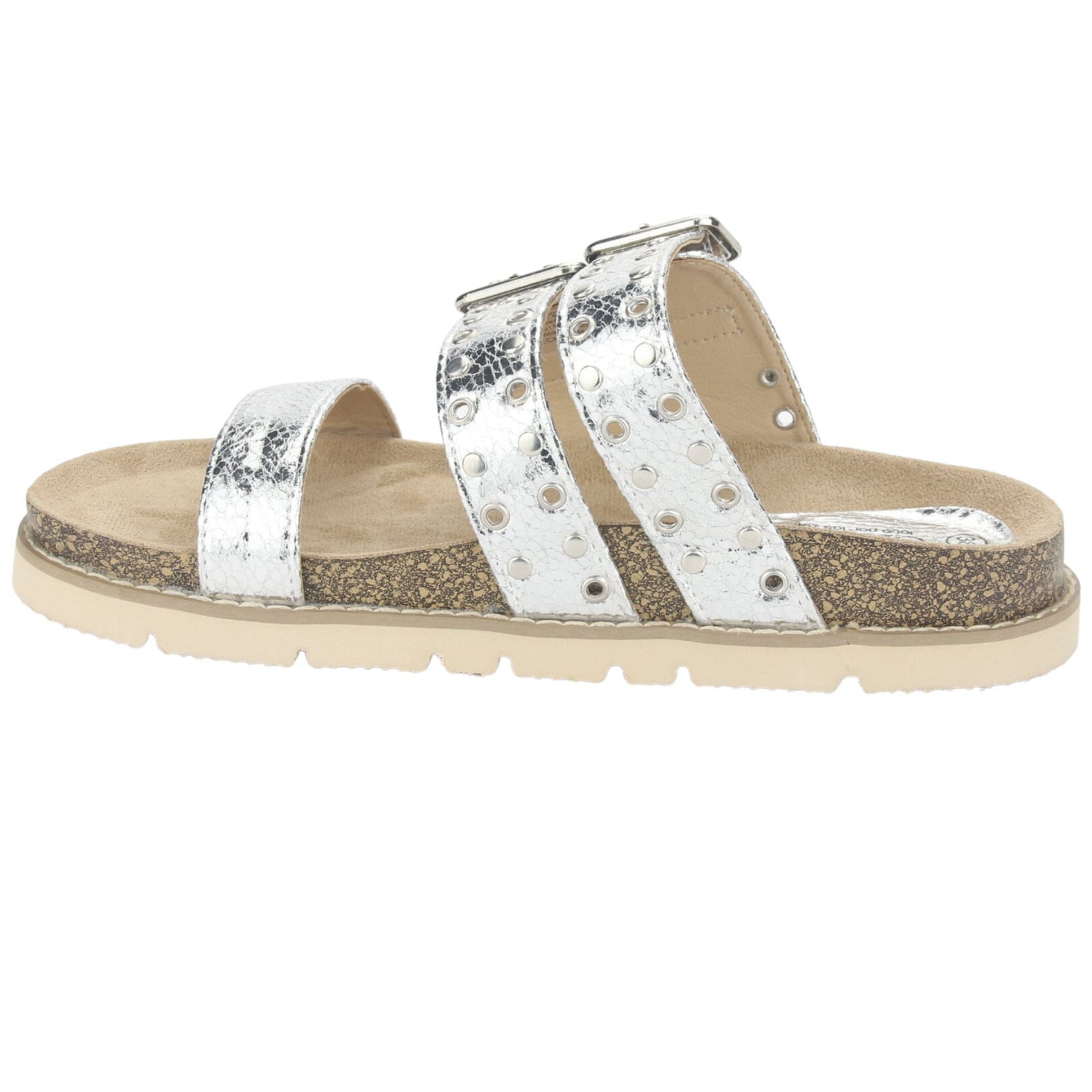 Sandalia Chalada Mujer Lila-12 Plateado Casual Sandalias Planas Chalada 