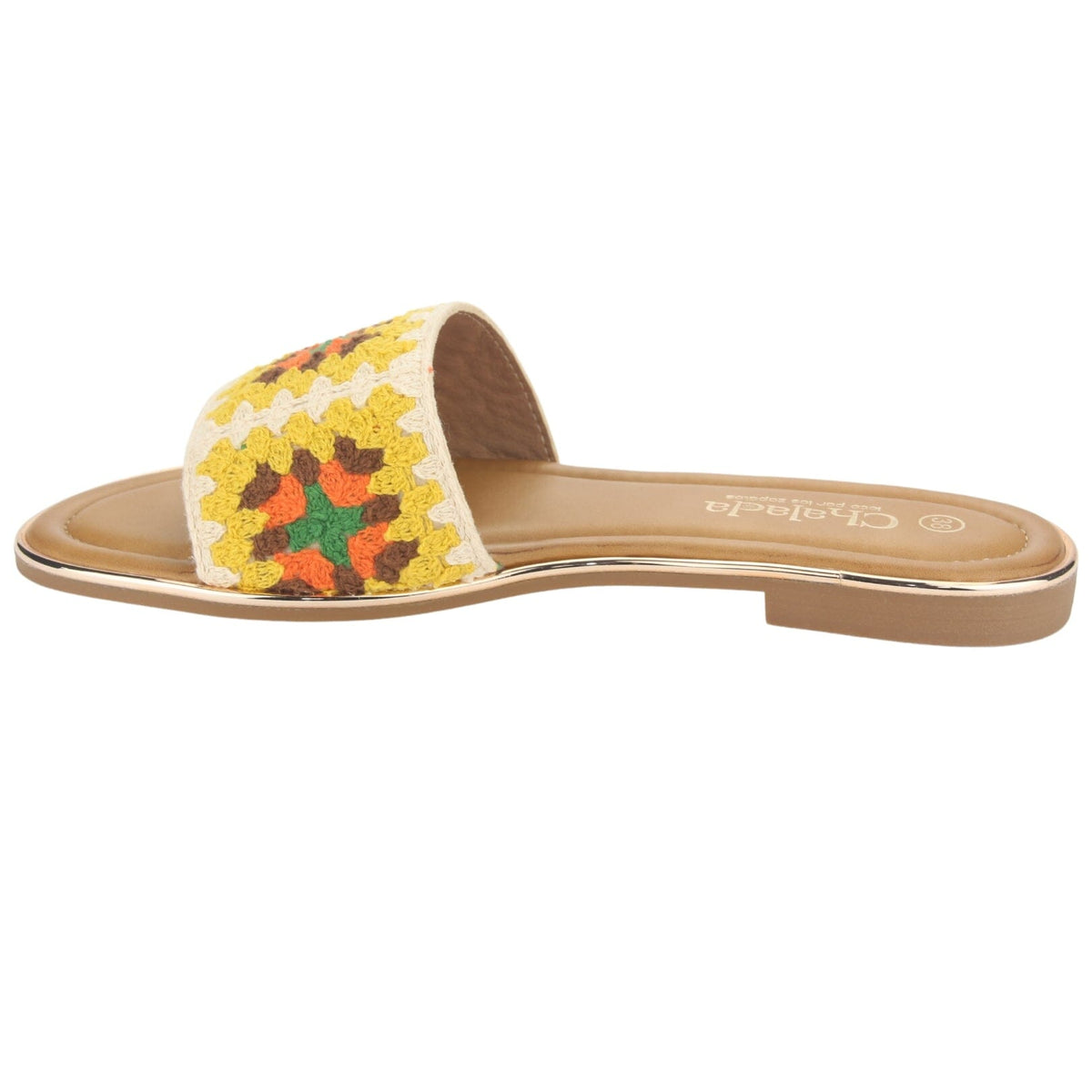 Sandalia Chalada Mujer Lila-15 Amarillo Casual Sandalias Planas Chalada 