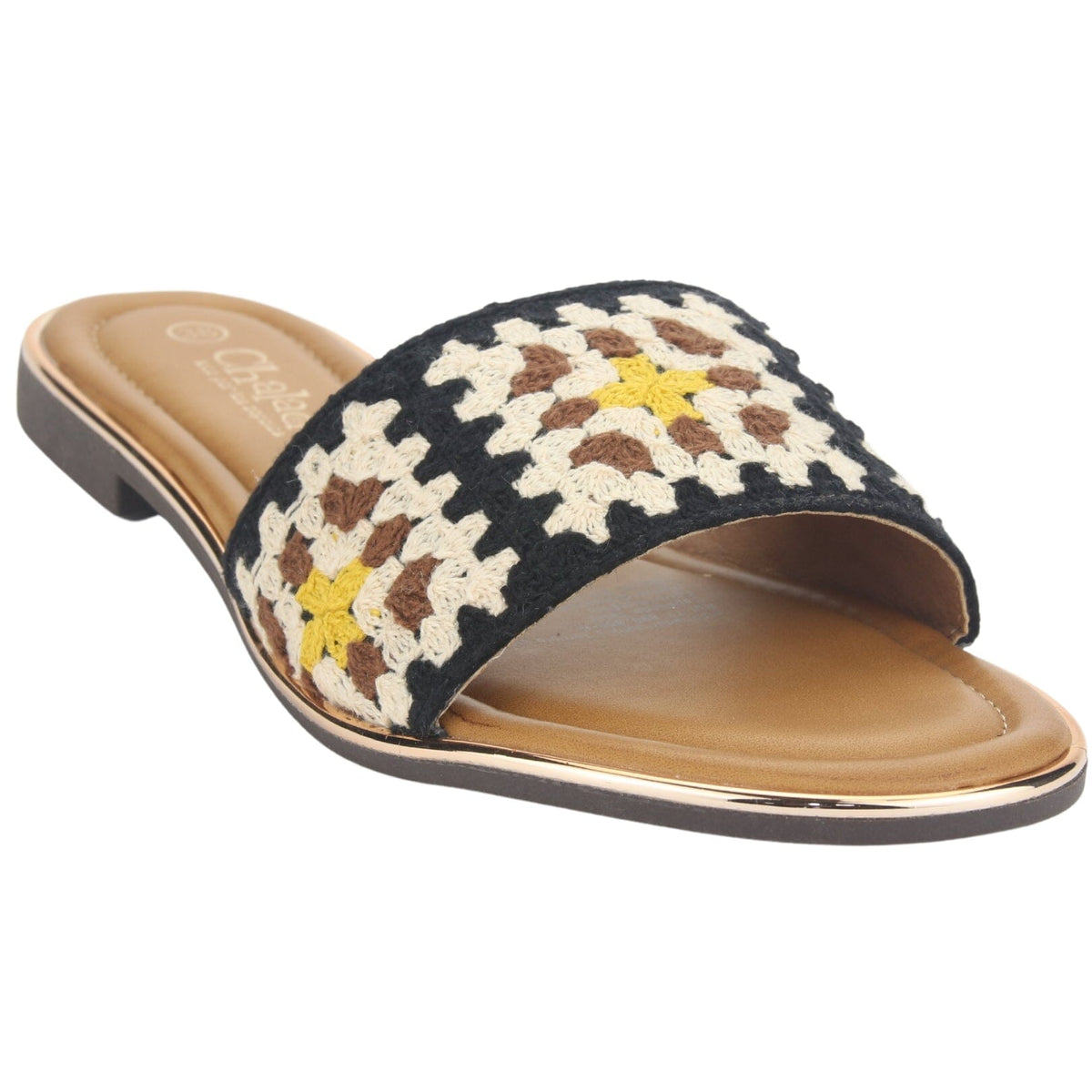 Sandalia Chalada Mujer Lila-15 Negro Casual Sandalias Planas Chalada 