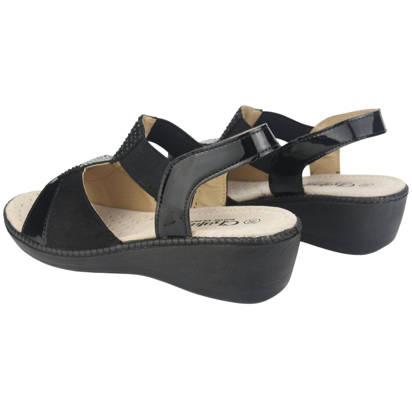 Sandalia Chalada Mujer Lupe-80 Negro Casual Sandalia Chalada 