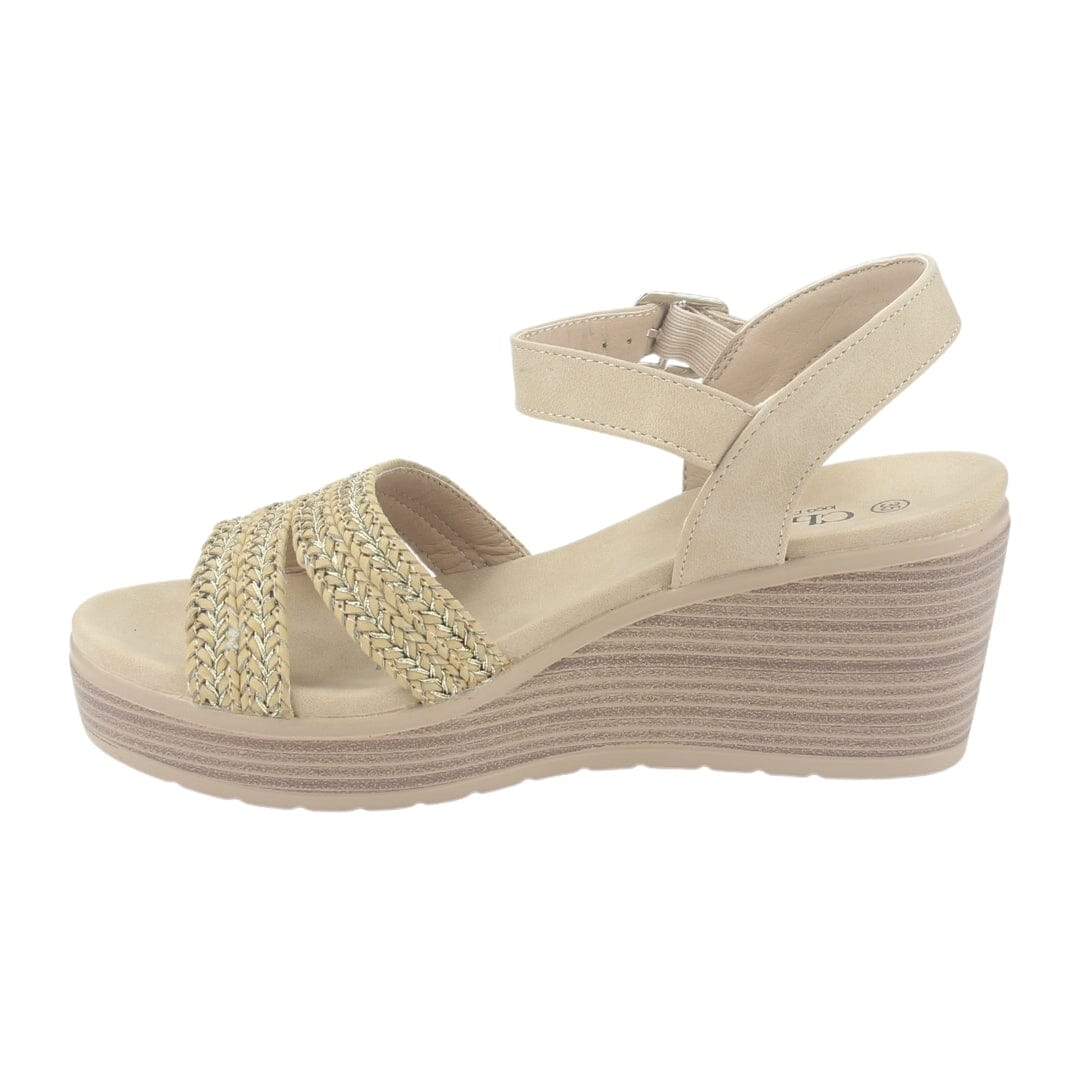 Sandalia Chalada Mujer Pady-2 Beige Plataforma Sandalias Chalada 