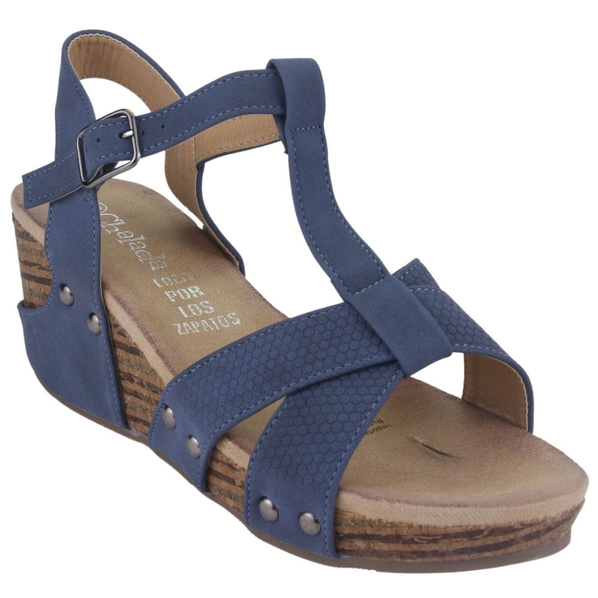 Sandalia Chalada Mujer Pasco-22 Azul Marino Casual Sandalias Taco Chalada 