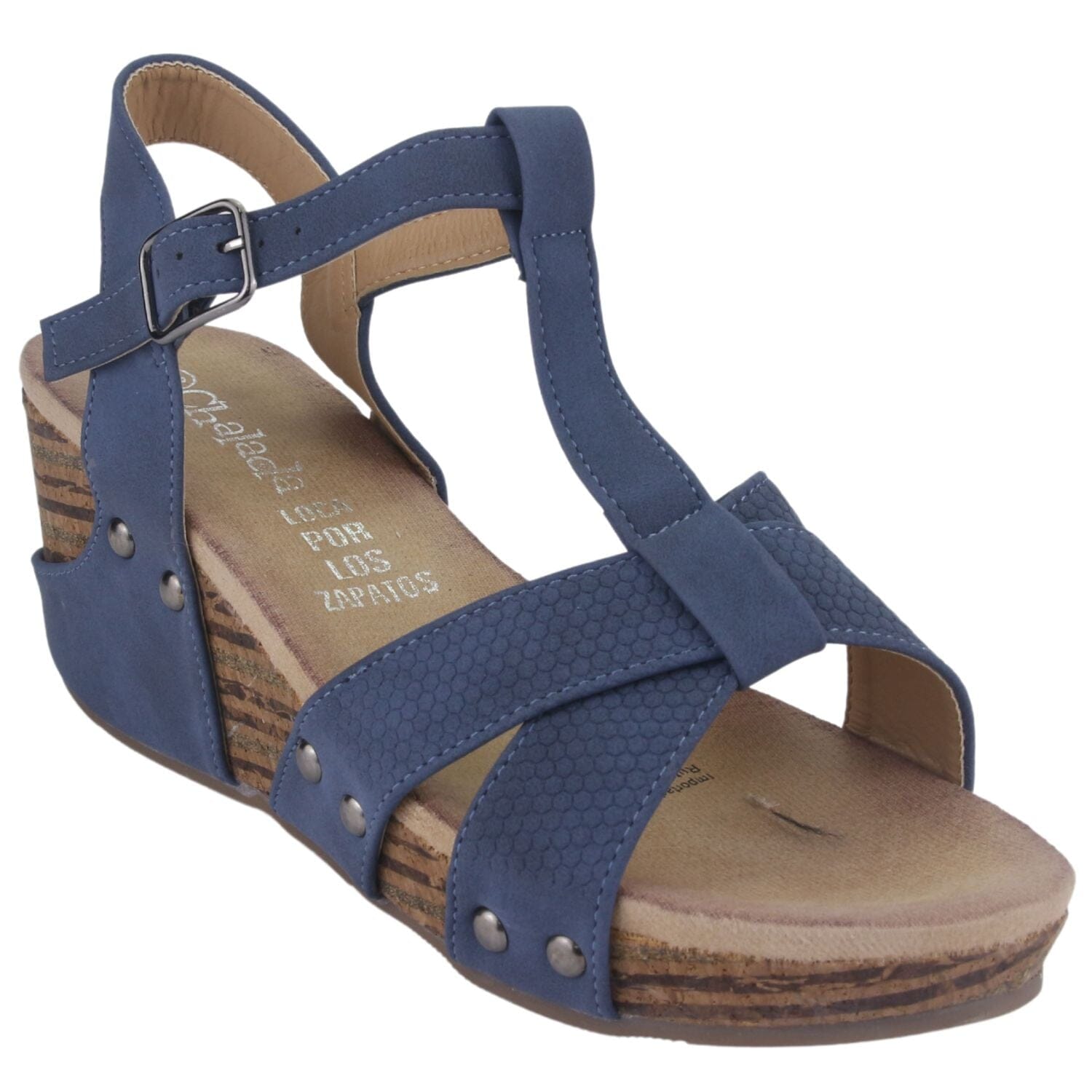 Sandalia Chalada Mujer Pasco-22 Azul Marino Casual Sandalias Taco Chalada 