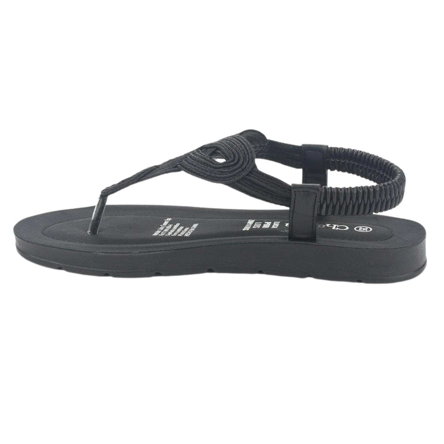 Sandalia Chalada Mujer Quina-1 Negro Plano Sandalias Chalada 