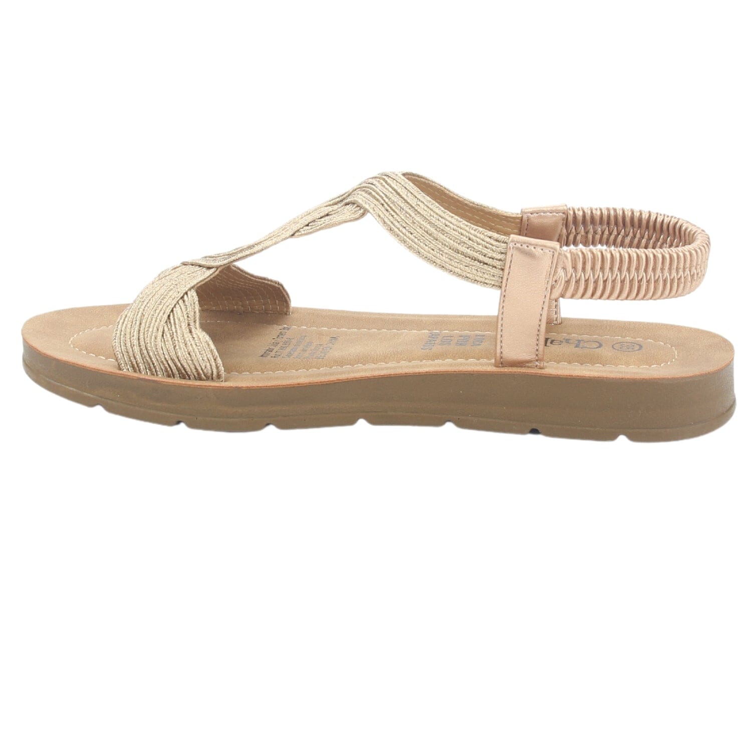 Sandalia Chalada Mujer Quina-2 Dorado Plano Sandalias Chalada 