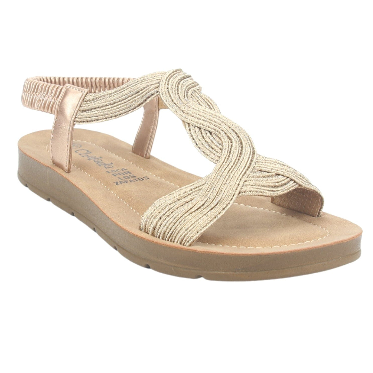 Sandalia Chalada Mujer Quina-2 Dorado Plano Sandalias Chalada 