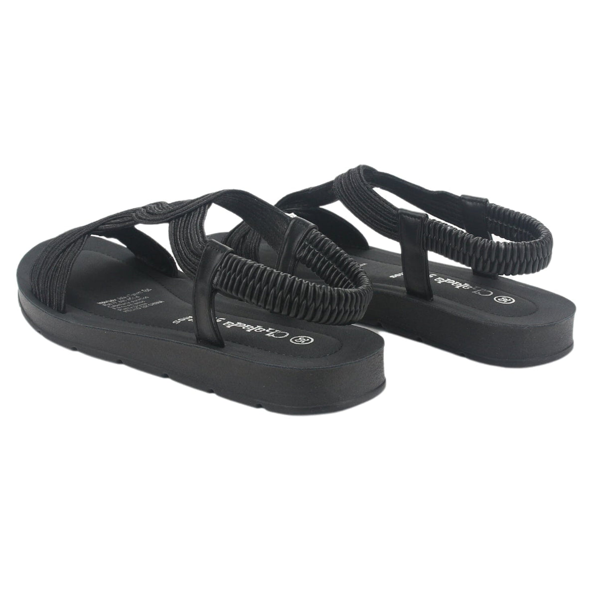 Sandalia Chalada Mujer Quina-2 Negro Plano Sandalias Chalada 