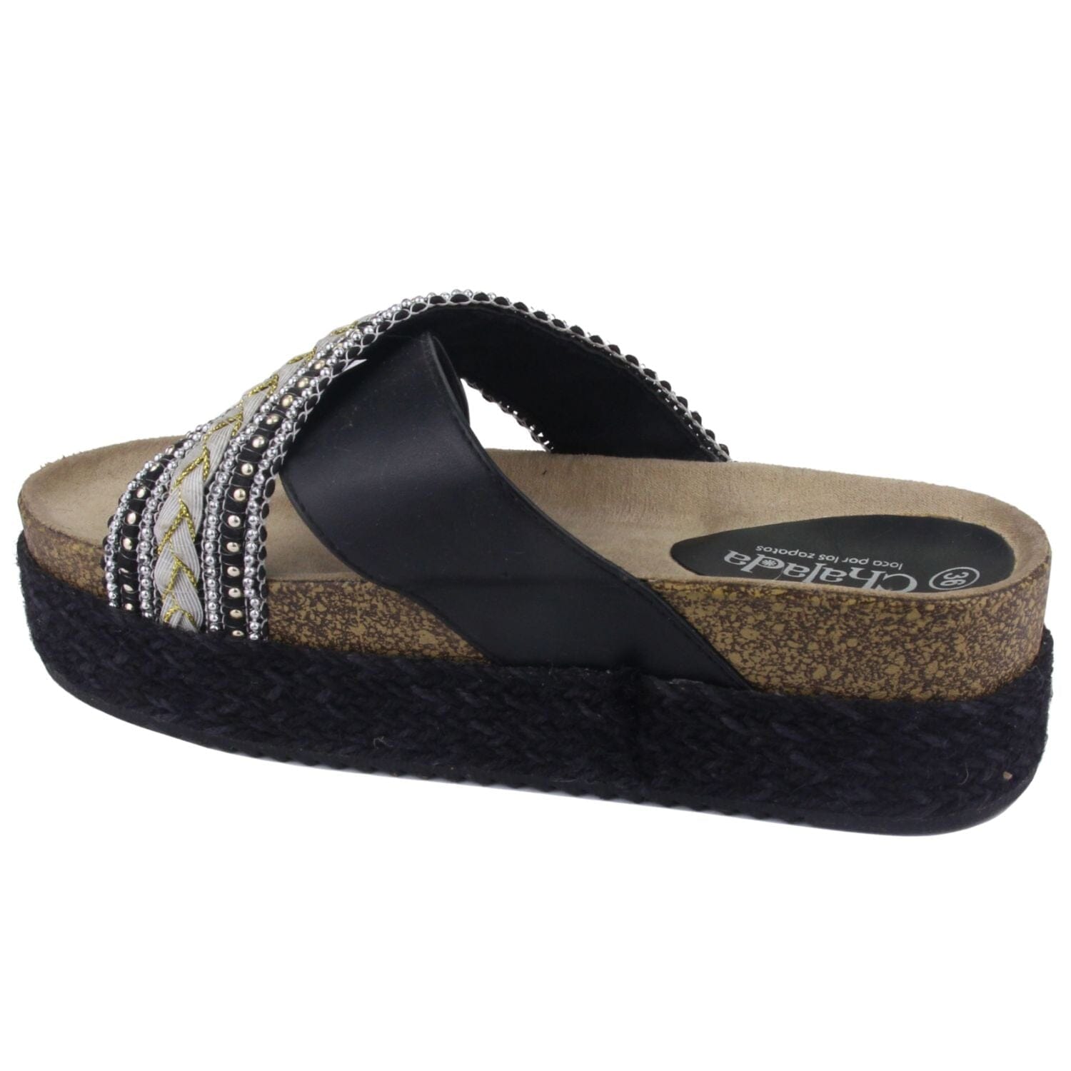 Sandalia Chalada Mujer Stork-5 Negro Moda Sandalias Chalada 
