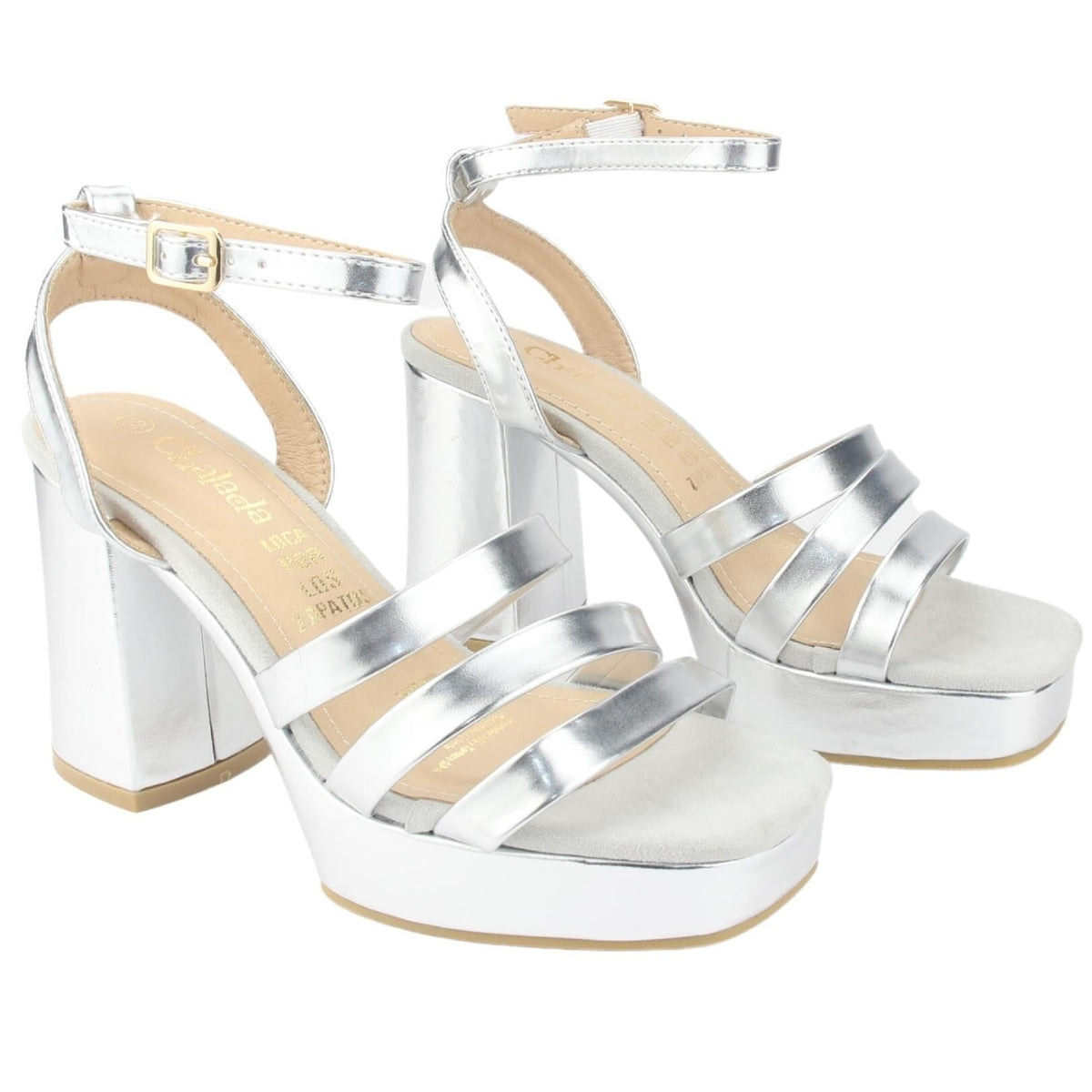 Sandalia Chalada Mujer Sussi-3 Plateado Casual Sandalia Chalada 