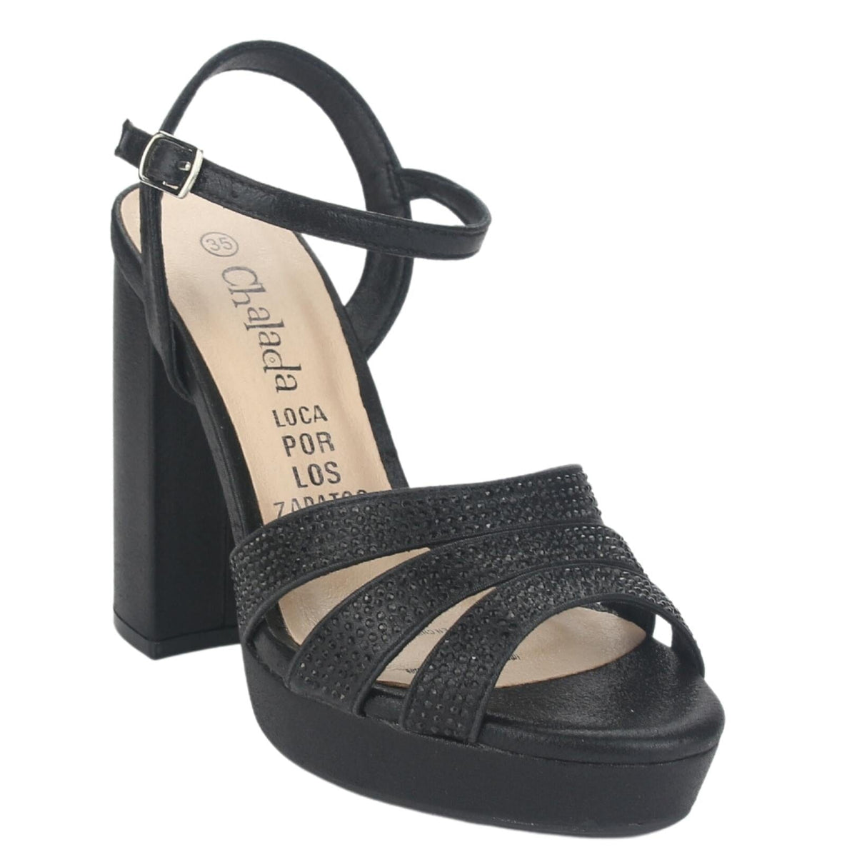 Sandalia Chalada Mujer Tita-1 Negro Casual Tacones Altos Chalada 