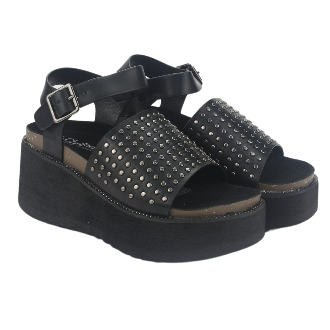 Sandalia Chalada Mujer Viru-29 Negro Plataforma Sandalias Chalada 