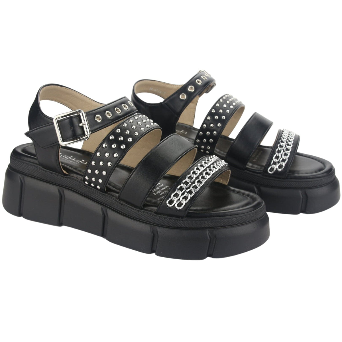 Sandalia Chalada Mujer Visa-1 Negro Casual Sandalias Plataforma Chalada 