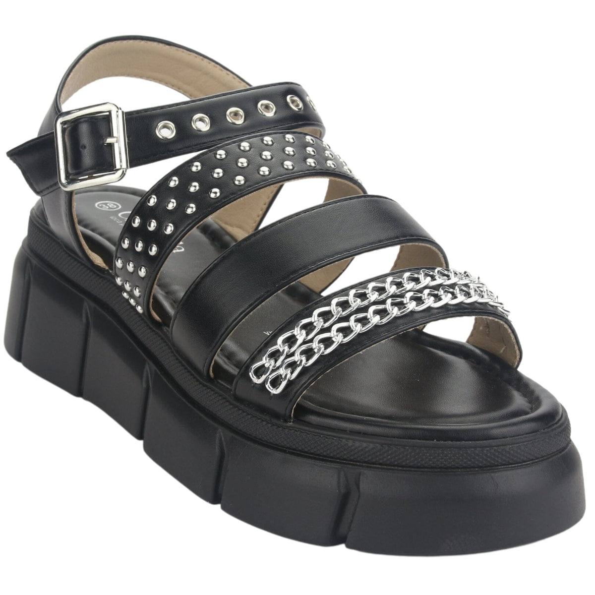 Sandalia Chalada Mujer Visa-1 Negro Casual Sandalias Plataforma Chalada 