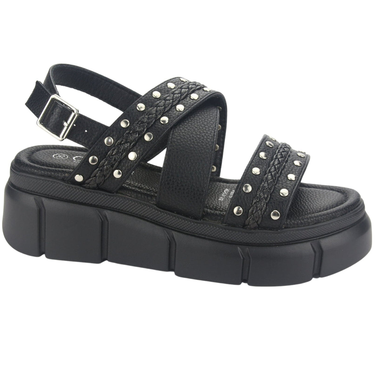 Sandalia Chalada Mujer Visa-2 Negro Casual Sandalias Plataforma Chalada 