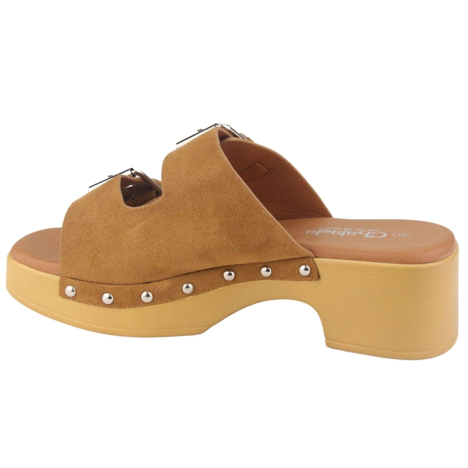 Sandalia Chalada Mujer Woodl-30 Camel Casual Sandalias Taco Chalada 