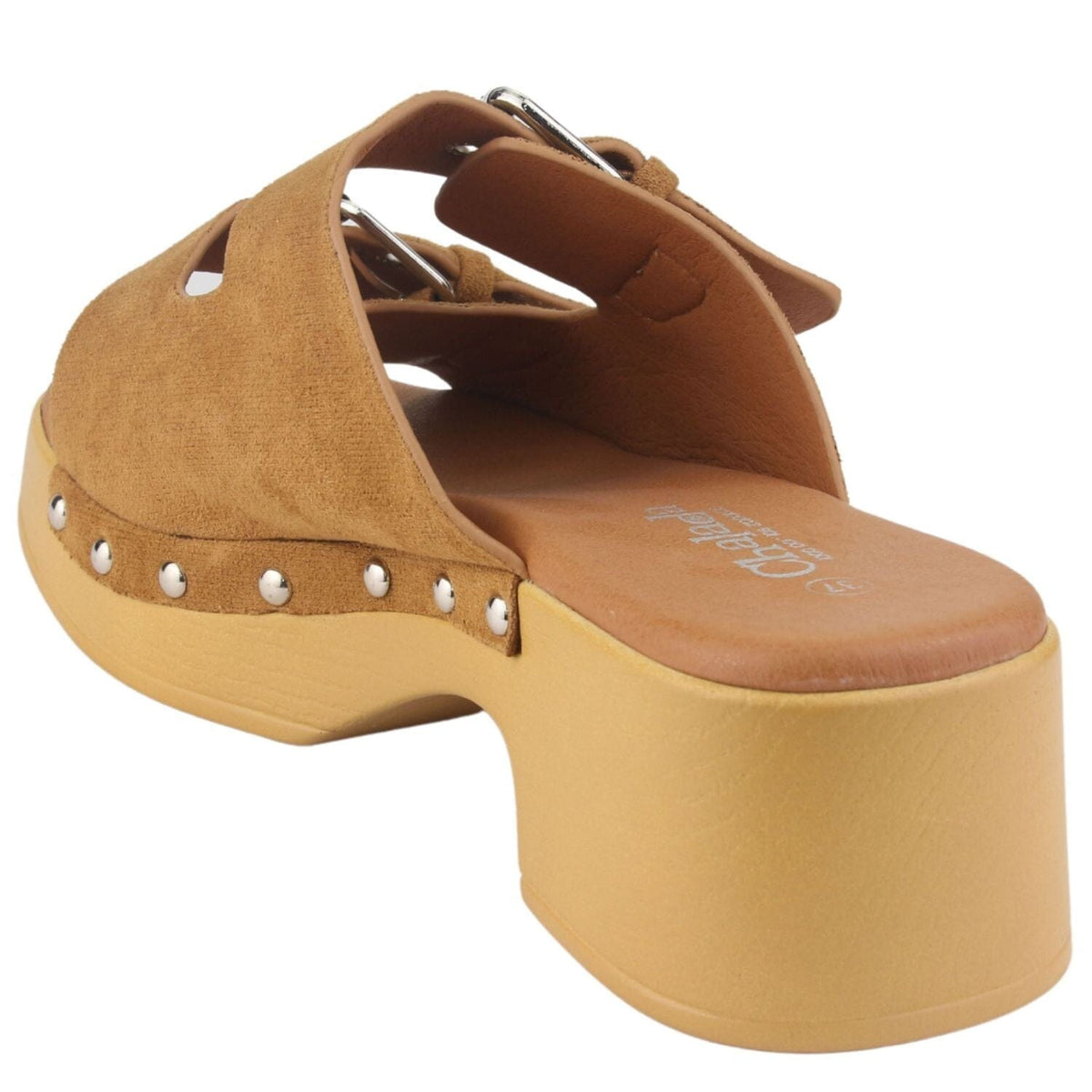 Sandalia Chalada Mujer Woodl-30 Camel Casual Sandalias Taco Chalada 