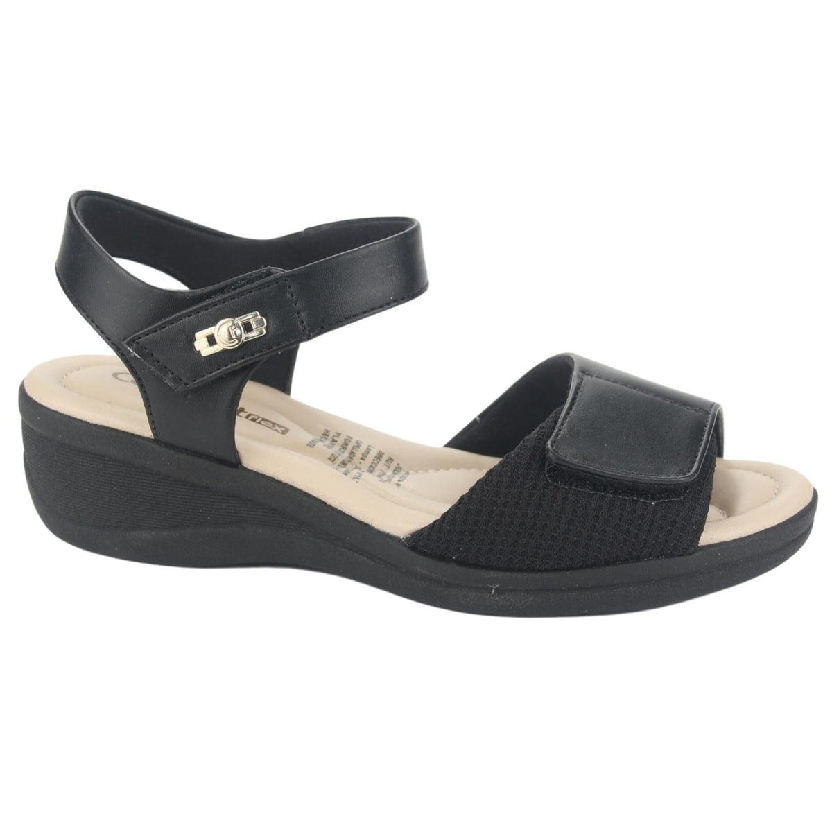 Sandalia Comfortflex Mujer 2388403 Negro Casual Sandalias Planas Comfortflex 