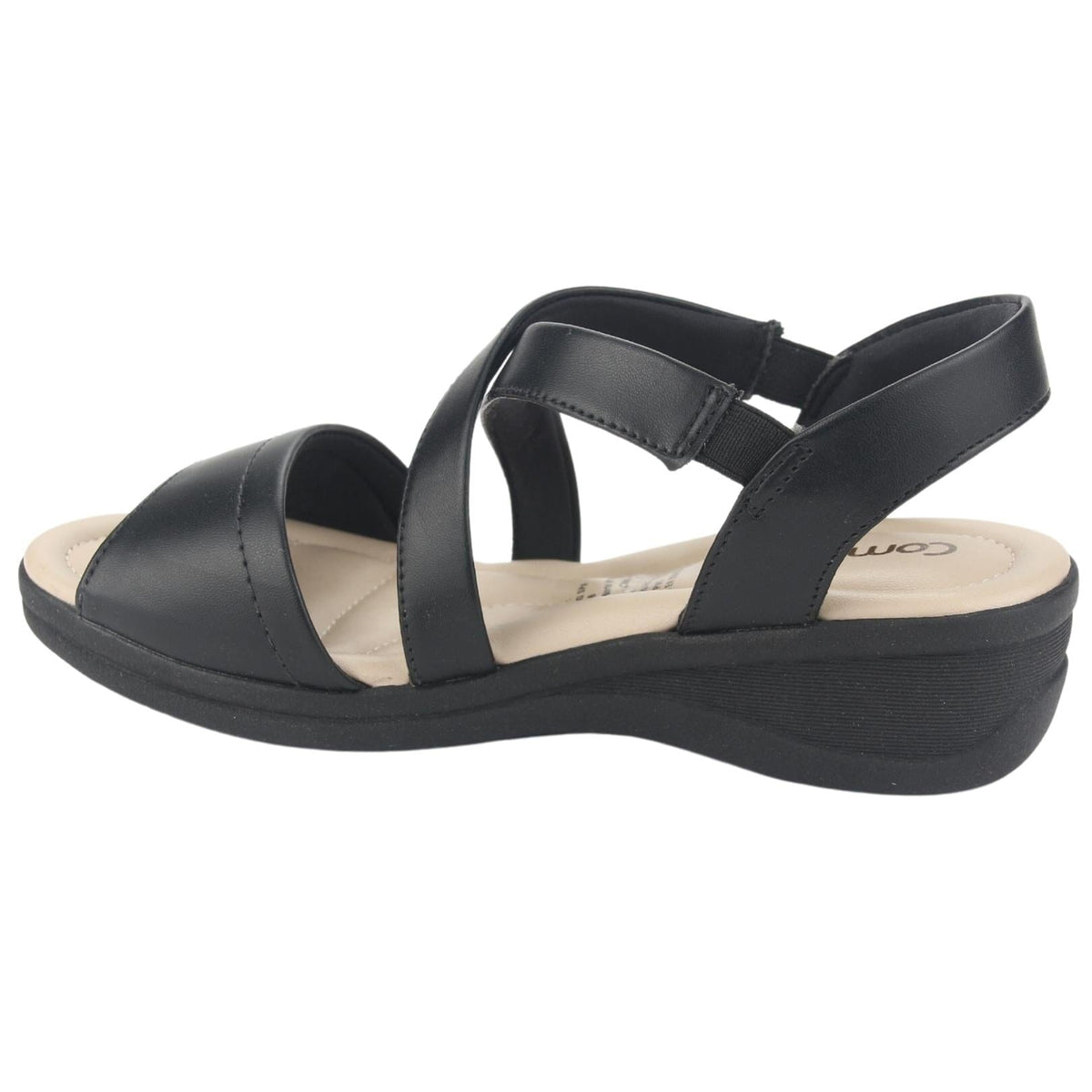 Sandalia Comfortflex Mujer 2388404 Negro Casual Sandalias Planas Comfortflex 