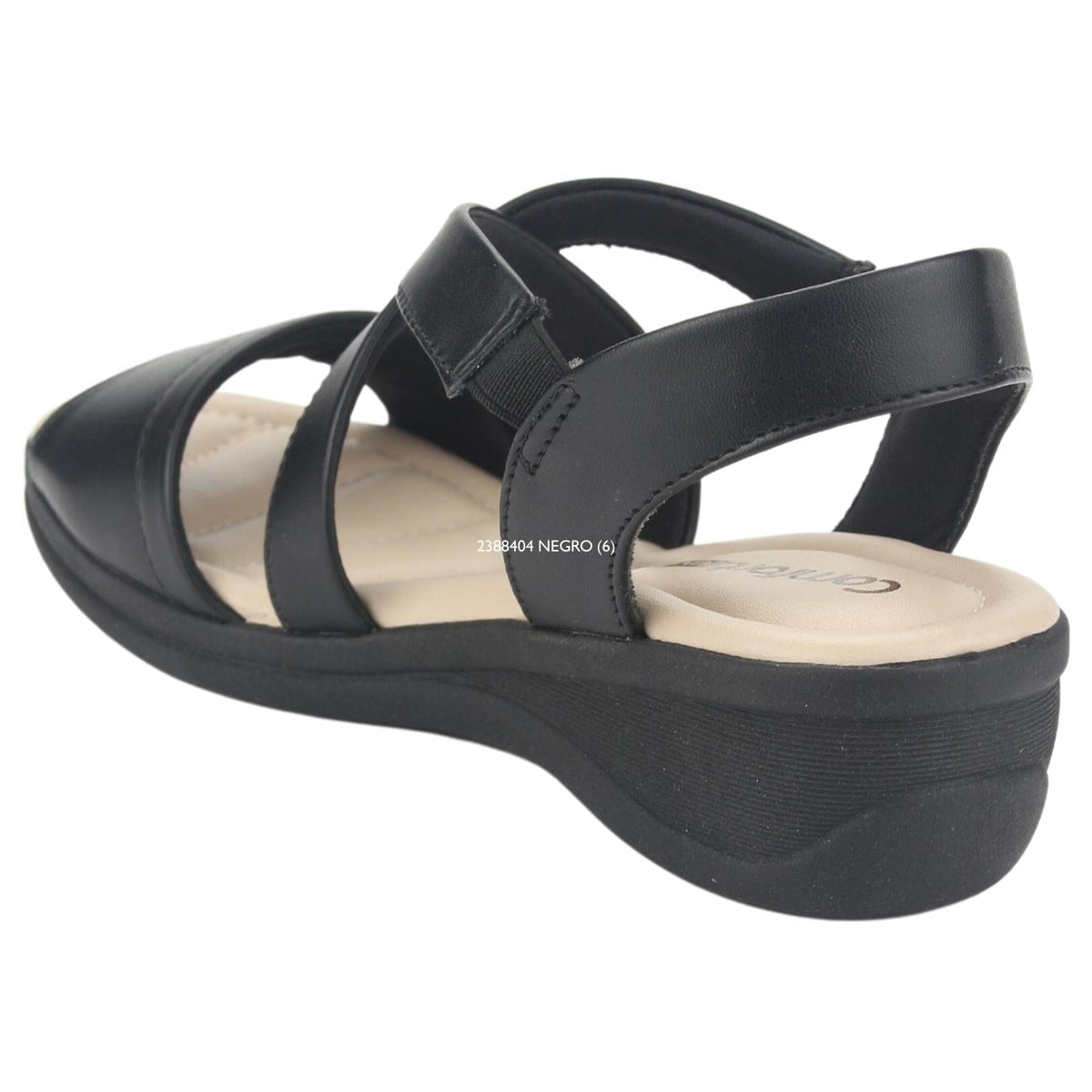 Sandalia Comfortflex Mujer 2388404 Negro Casual Sandalias Planas Comfortflex 