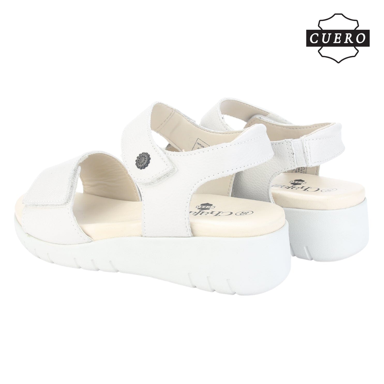 Sandalia de Cuero Chalada Mujer Raisa-2 Blanco Casual Sandalias Chalada 