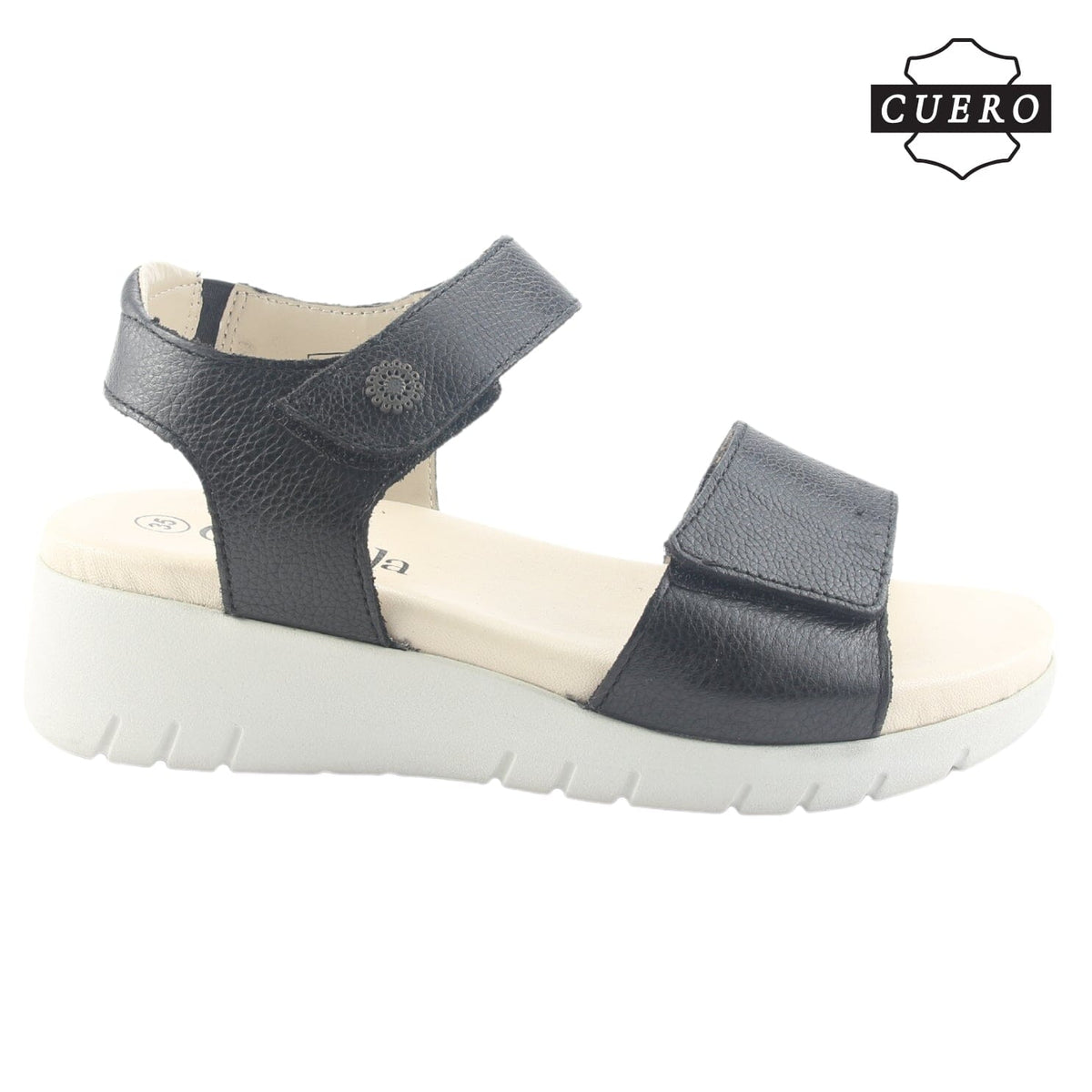 Sandalia de Cuero Chalada Mujer Raisa-2 Negro Casual Sandalias Chalada 