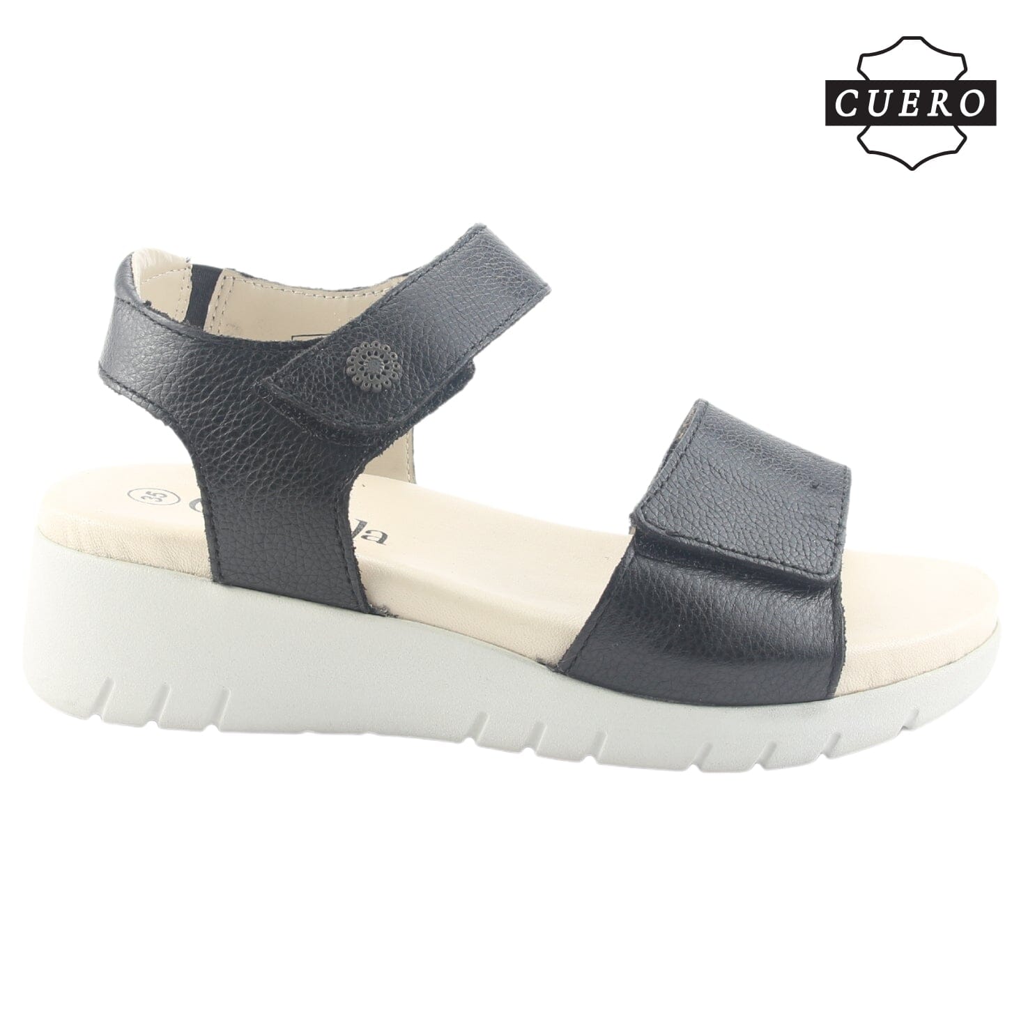 Sandalia de Cuero Chalada Mujer Raisa-2 Negro Casual Sandalias Chalada 