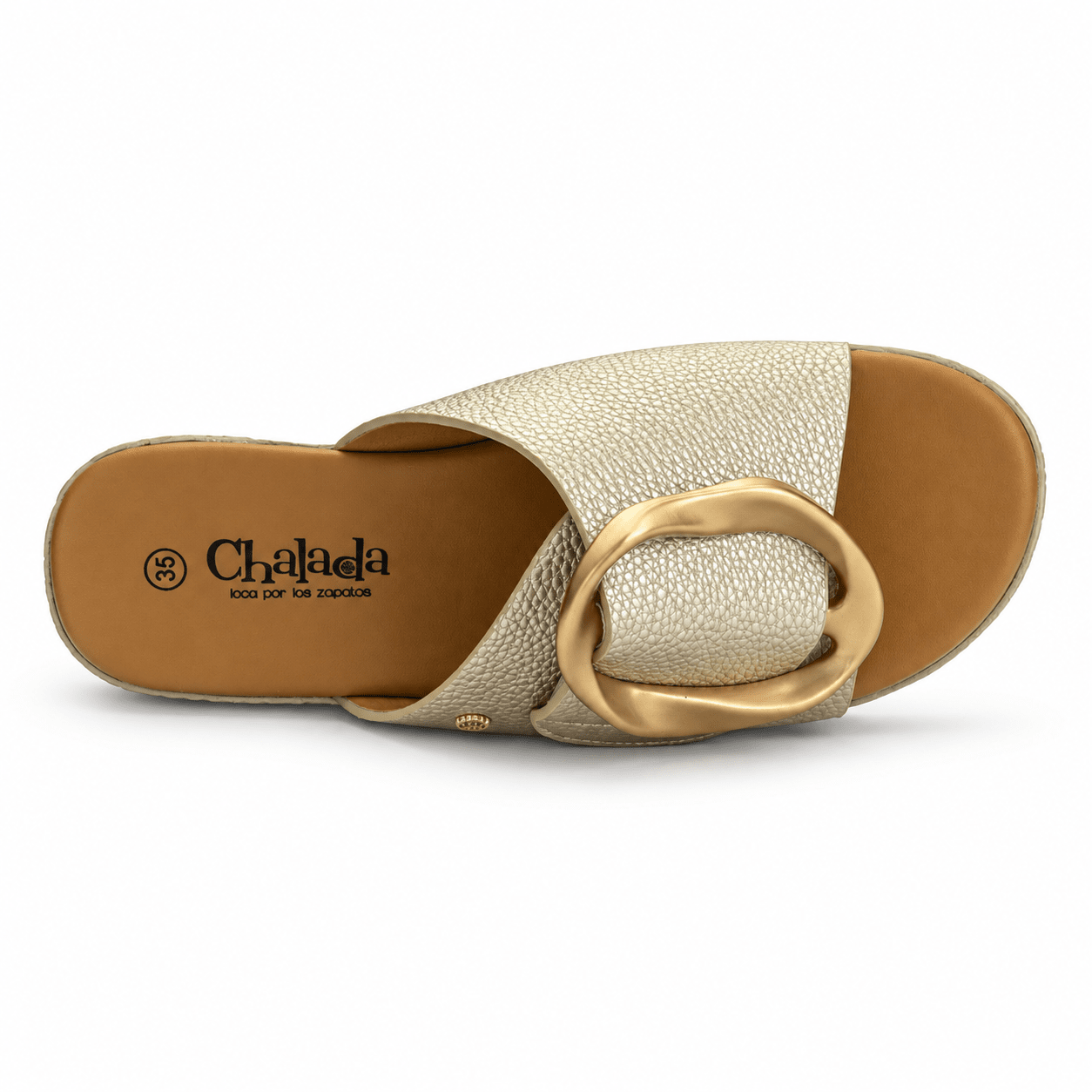 Sandalia Dorado Mujer Casual Chalada Garda Sandalias Chalada