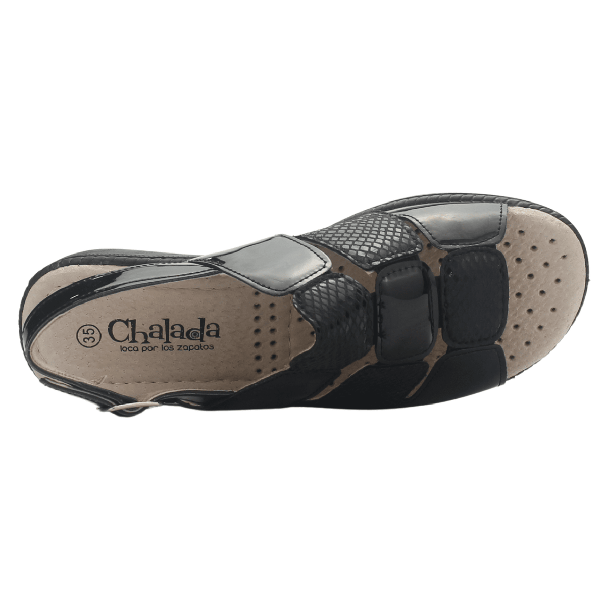 Sandalia Mujer Chalada Lupe-85 Negro Casual Sandalias Chalada 