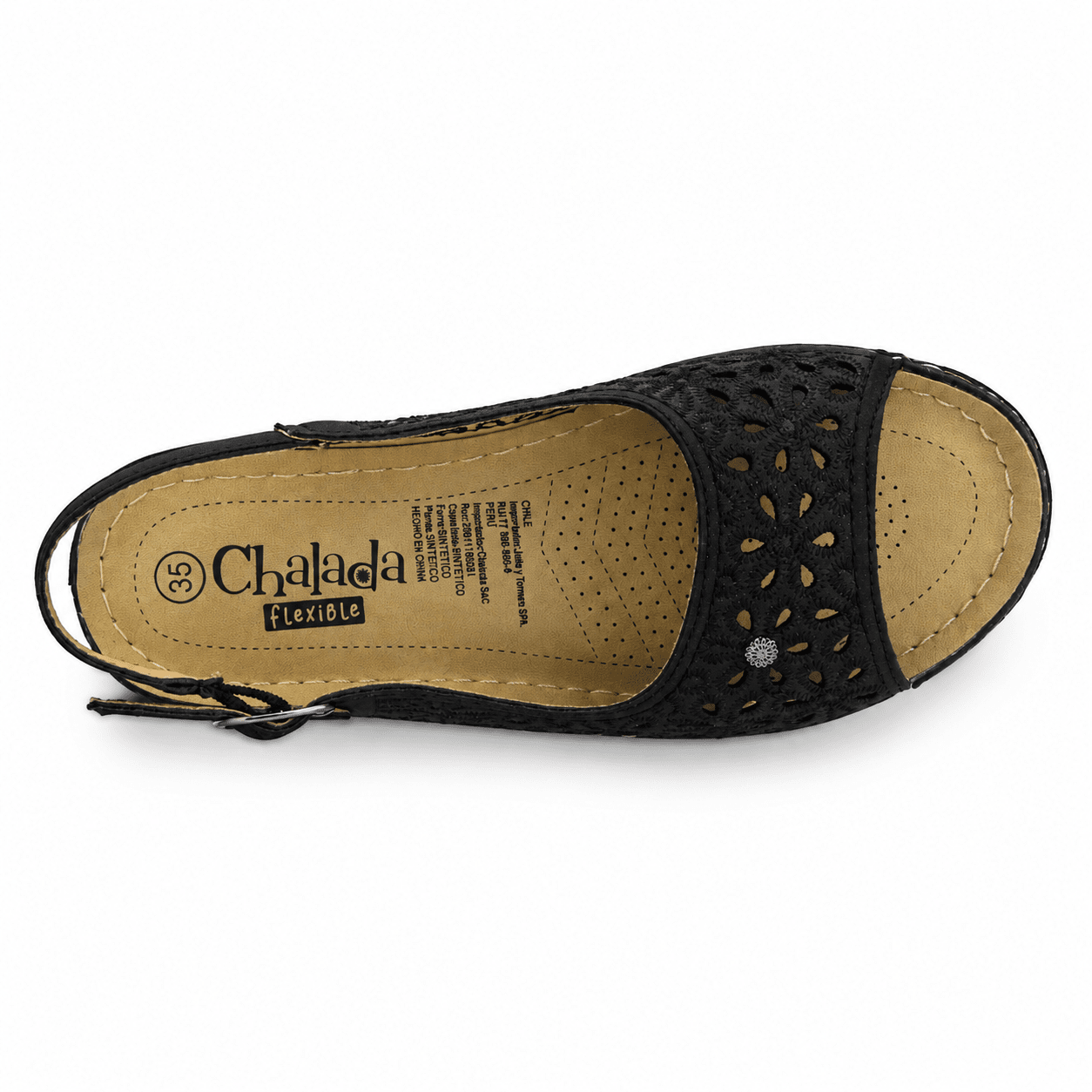 Sandalia Negro Mujer Casual Chalada Mulan Sandalias Chalada