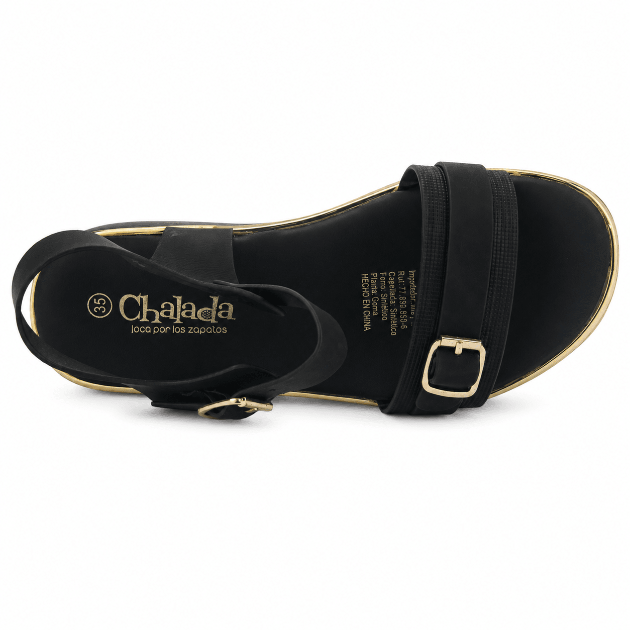 Sandalia Negro Mujer Casual Chalada Tota Sandalias Chalada 