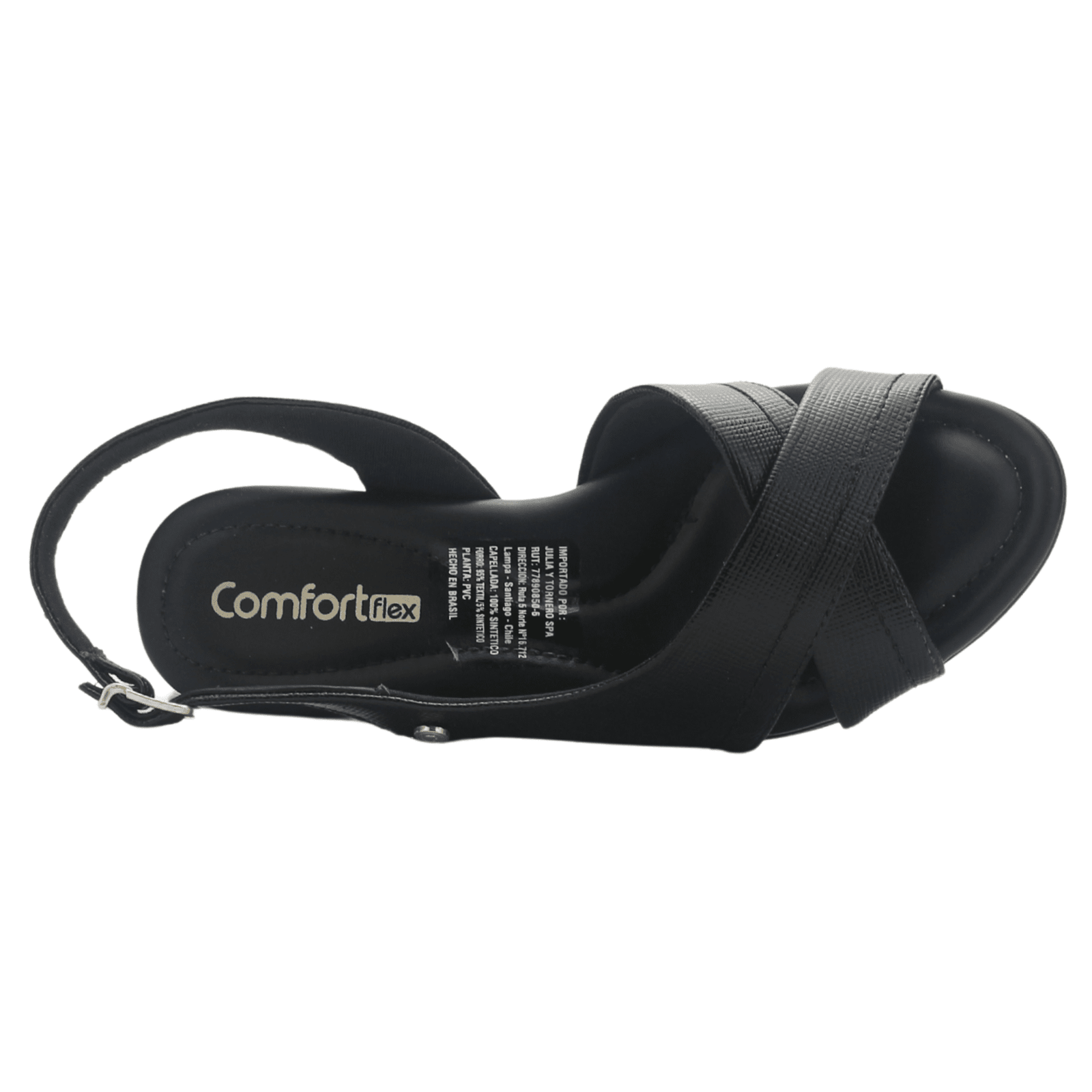 Sandalia Negro Mujer Comfortflex 2557404 Casual Sandalias Comfortflex 