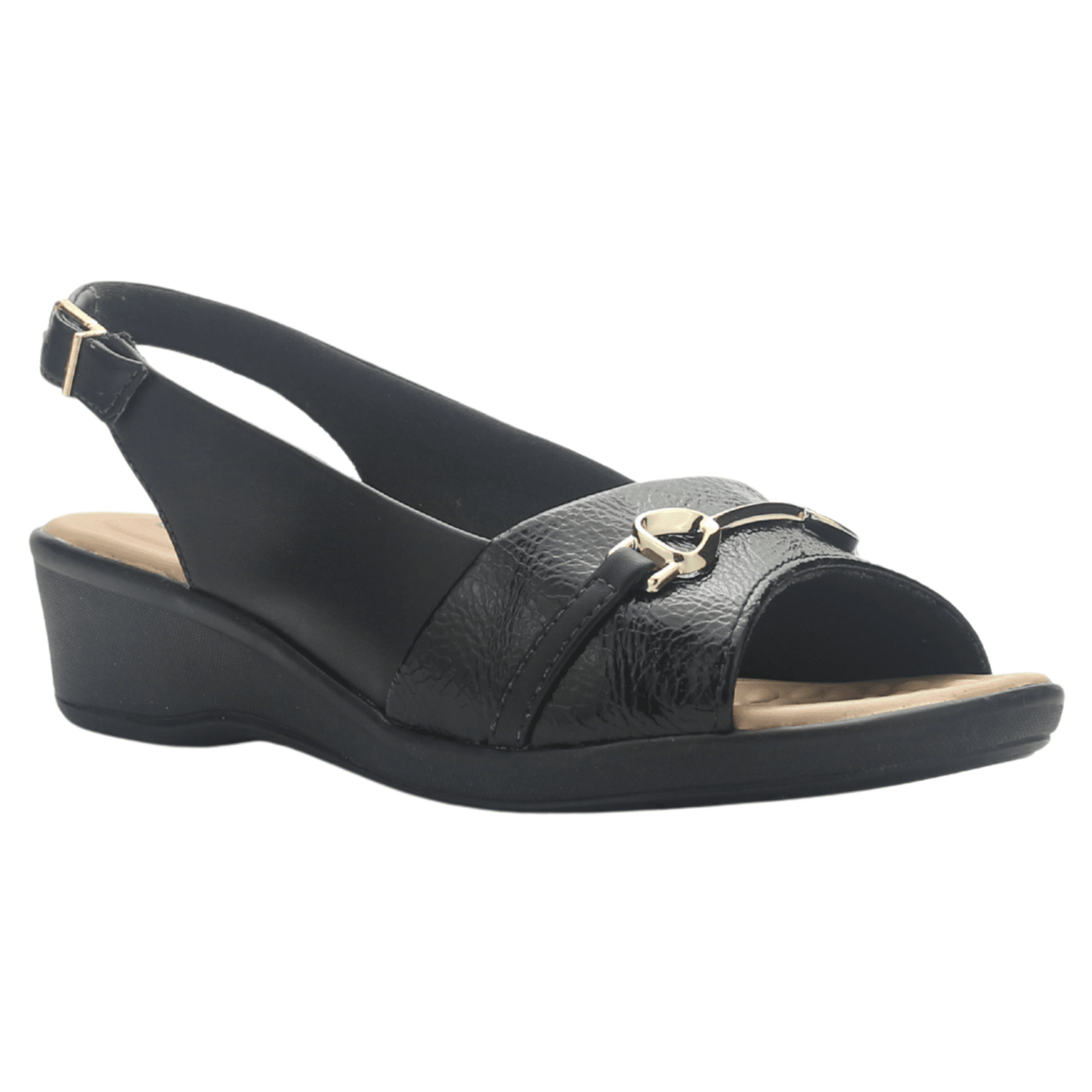 Sandalia Negro Mujer Comfortflex 2572404 Casual Sandalias Comfortflex 