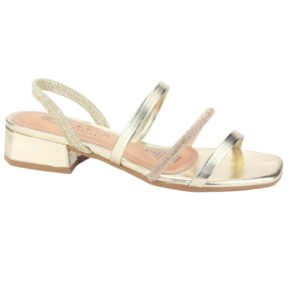 Sandalia Ramarim Mujer 2348221 Dorado Casual Sandalias Taco Ramarim 