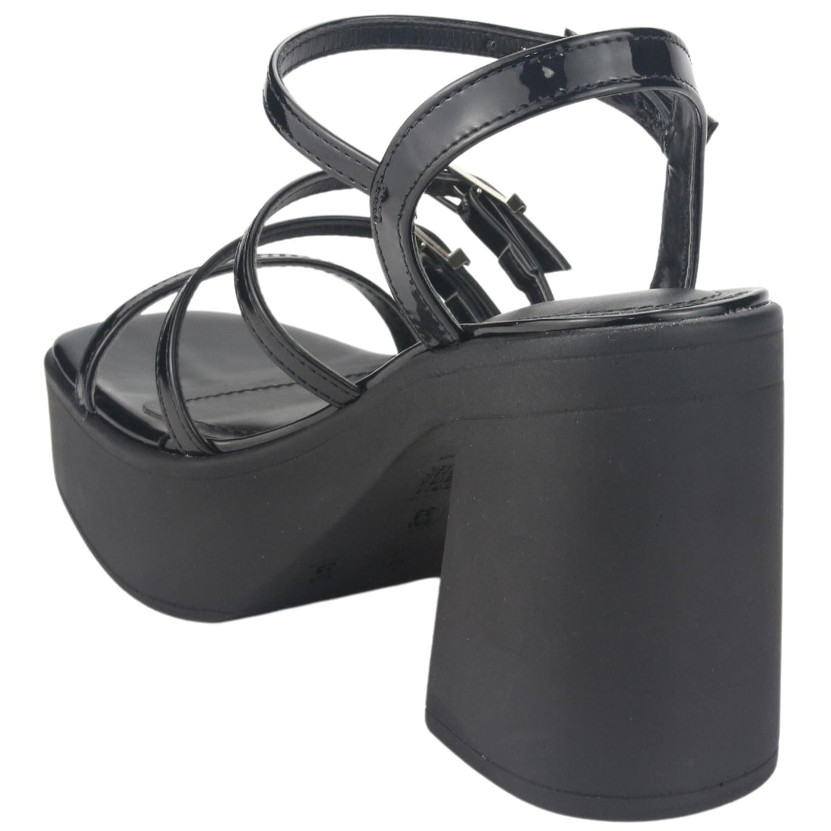 Sandalia Via Marte Mujer 23-11103 V Preto Casual Sandalias Plataforma Via Marte 