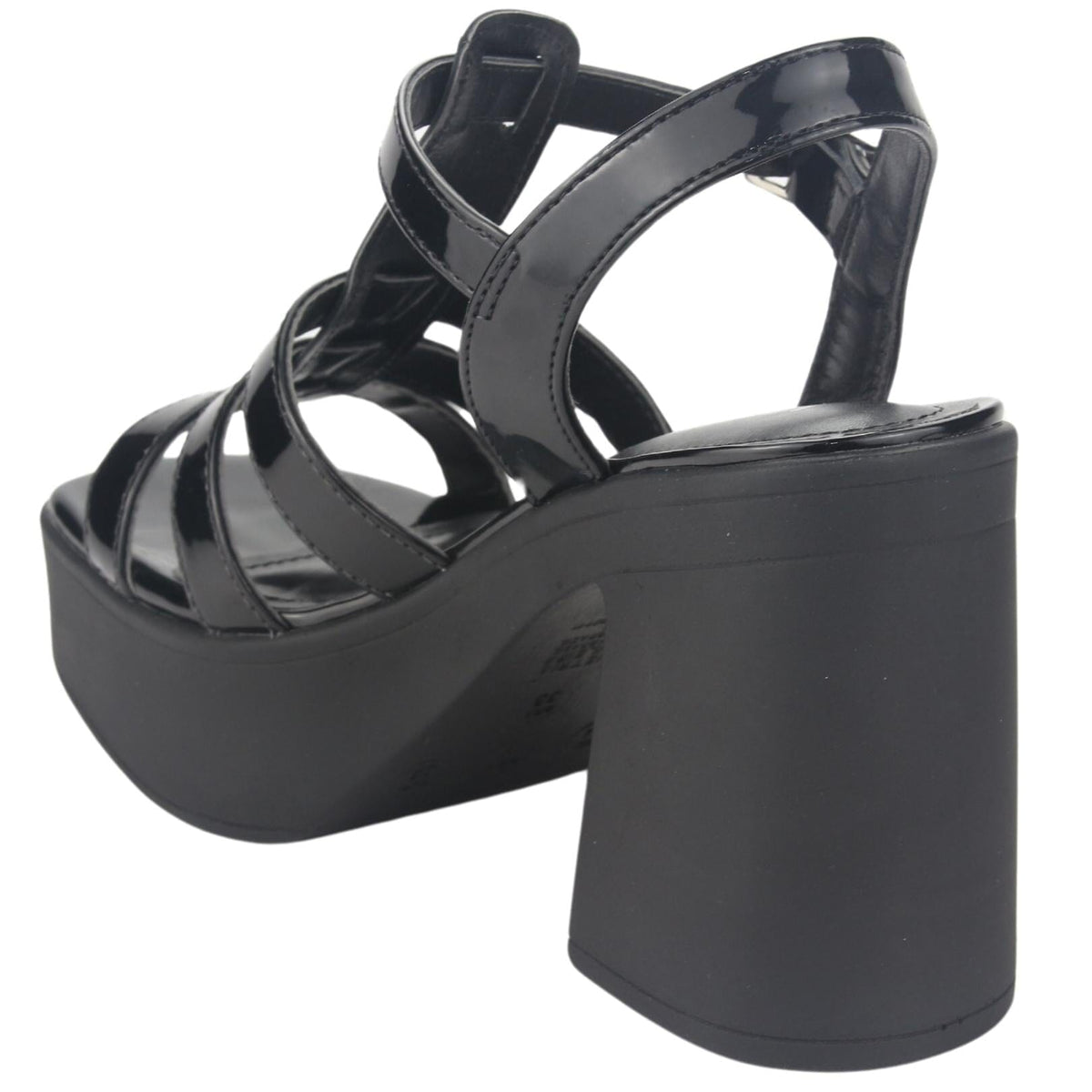 Sandalia Via Marte Mujer 23-11104 V Preto Casual Sandalias Plataforma Via Marte 