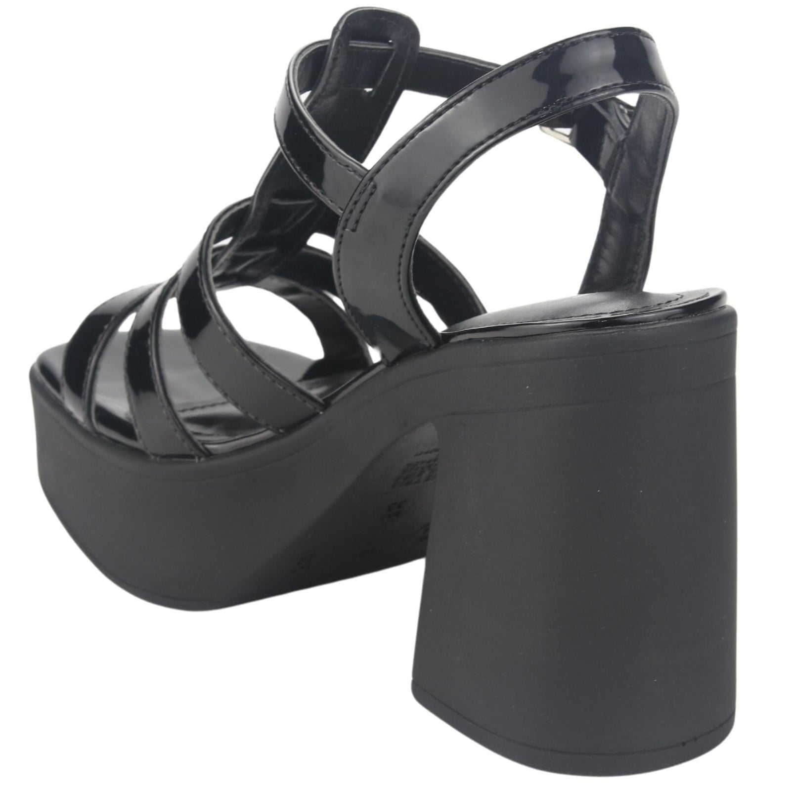 Sandalia Via Marte Mujer 23-11104 V Preto Casual Sandalias Plataforma Via Marte 