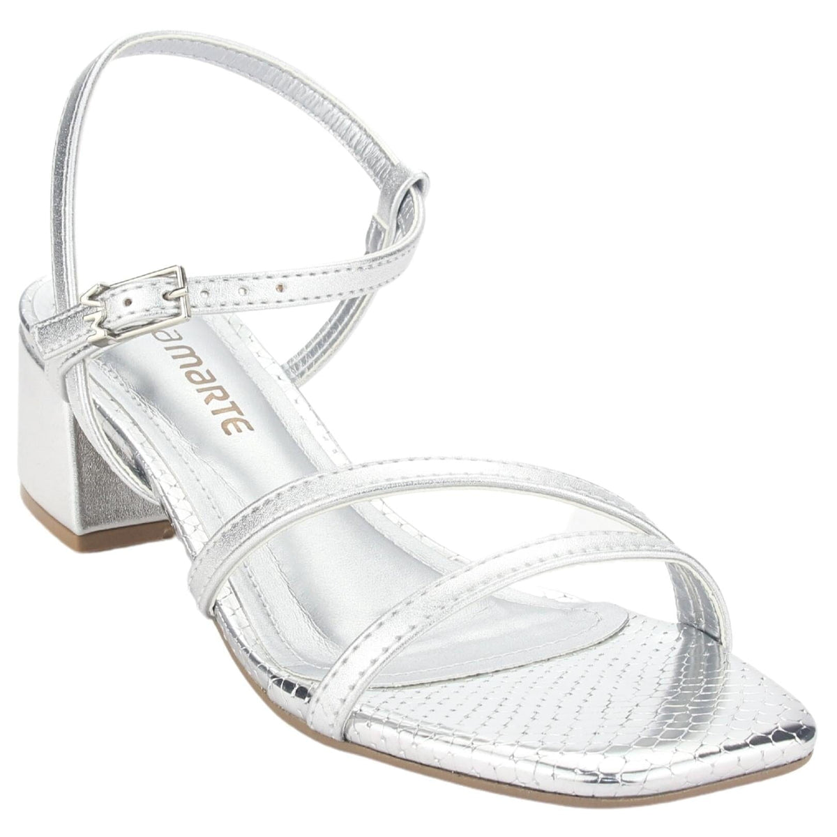 Sandalia Via Marte Mujer 23-9801 M Prata Casual Sandalias Taco Via Marte 