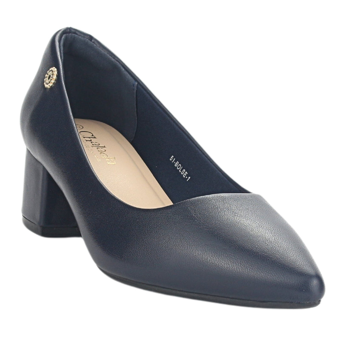 Zapato Chalada Mujer Bolse-1 Azul Marino Casual Tacones Altos Chalada 