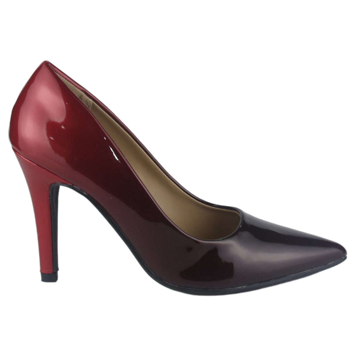 Zapato Chalada Mujer Clora-20 Burdeo Moda Zapatos Taco Chalada 