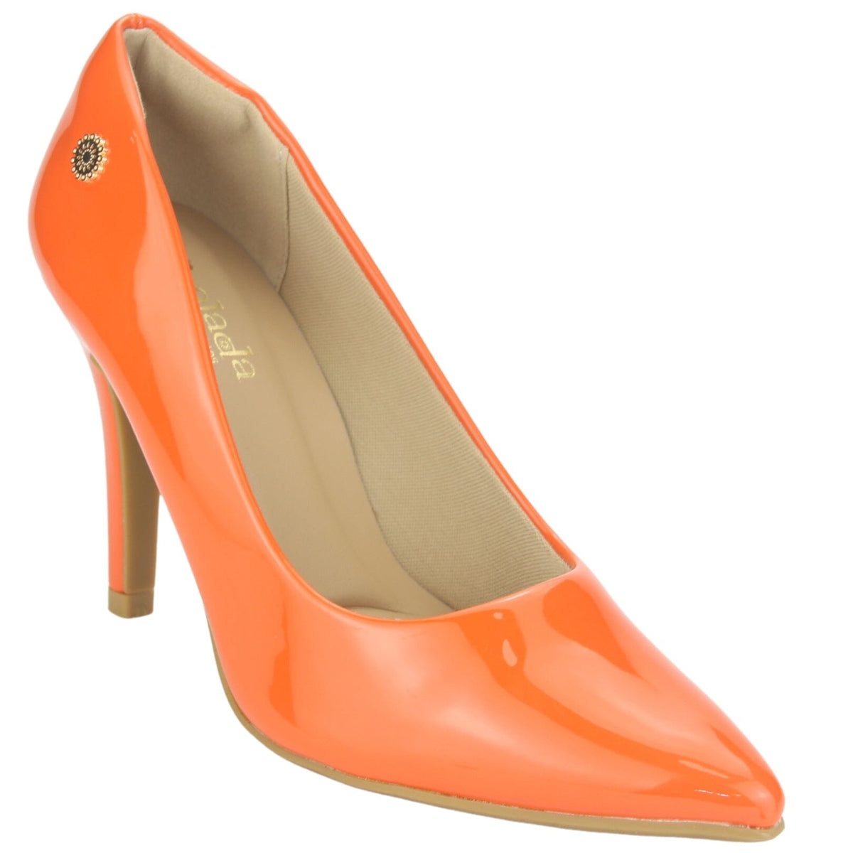 Zapato Chalada Mujer Clora-4 Naranjo Casual Tacones Altos Chalada 
