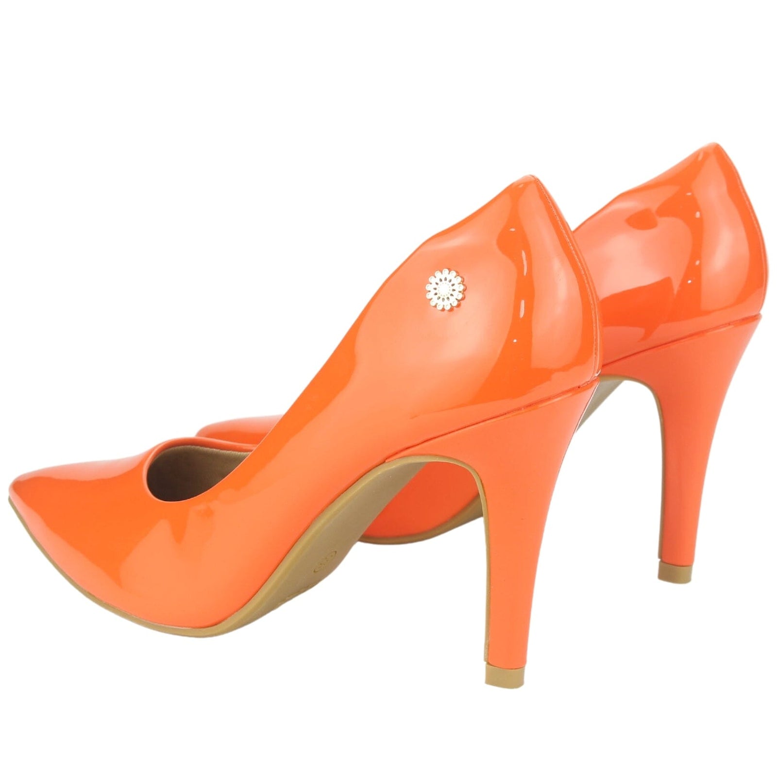 Zapato Chalada Mujer Clora-4 Naranjo Casual Tacones Altos Chalada 
