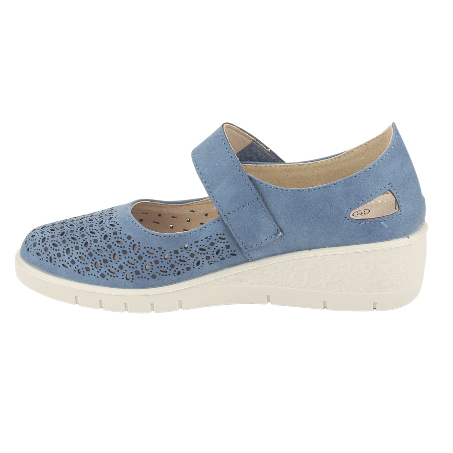 Zapato Chalada Mujer Cona-1 Azul Casual Tacones Bajos Chalada 