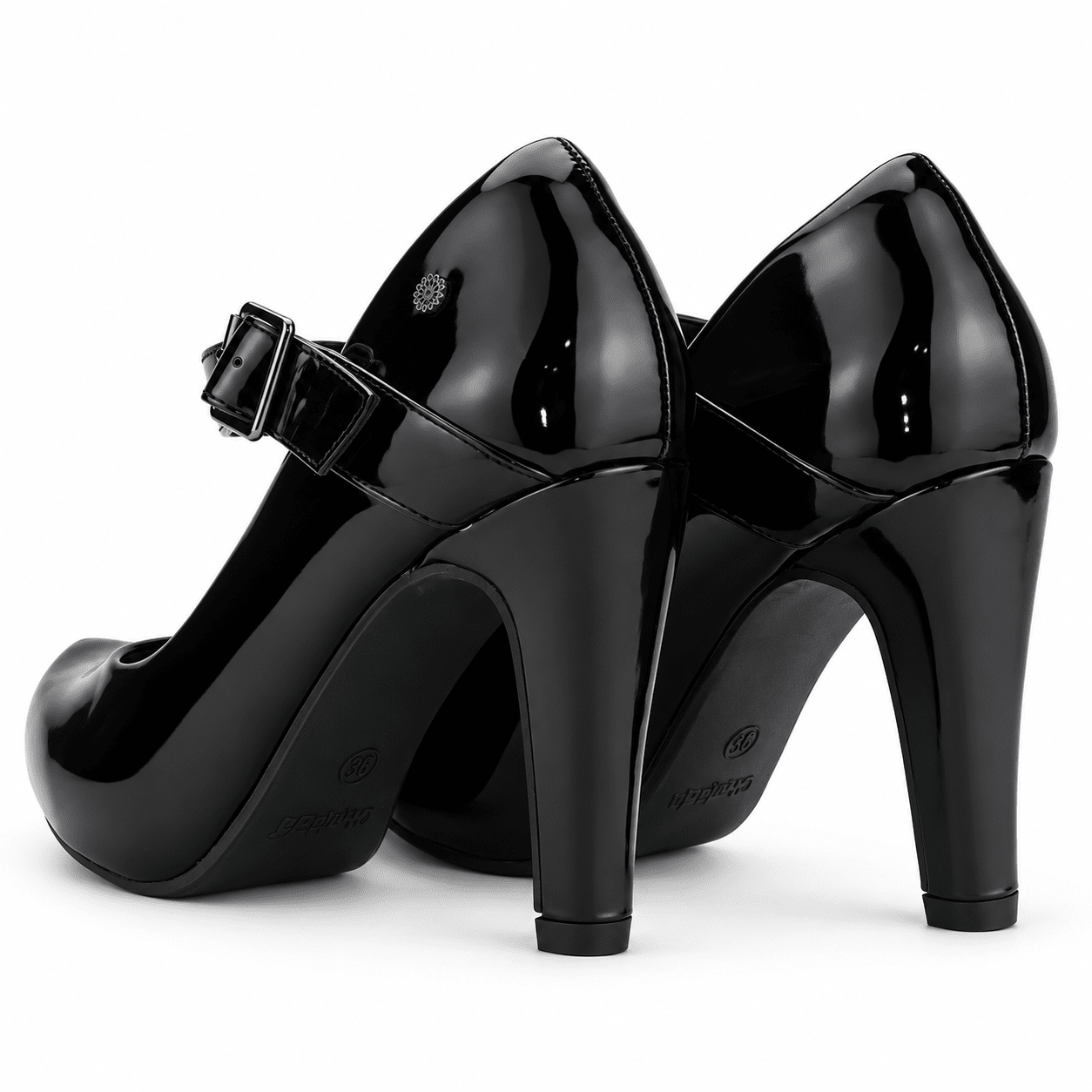 Zapato Chalada Mujer Fashion-71 Negro Fiesta Zapatos Taco Chalada 