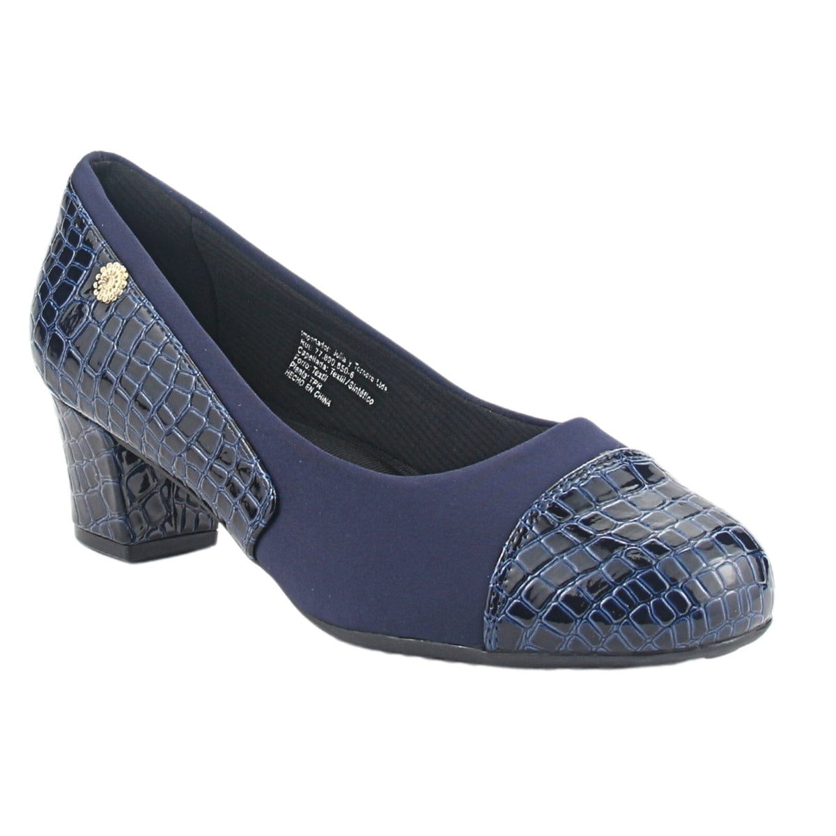 Zapato Chalada Mujer Flexi-15 Azul Marino Casual Tacones Bajos Chalada 