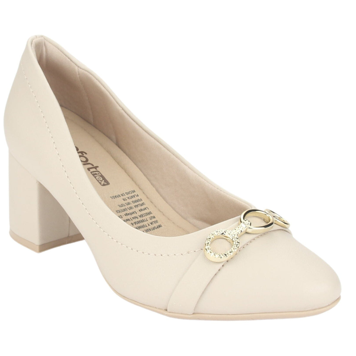 Zapato Comfortflex Mujer 2354402 Beige Casual Tacones Altos Comfortflex 