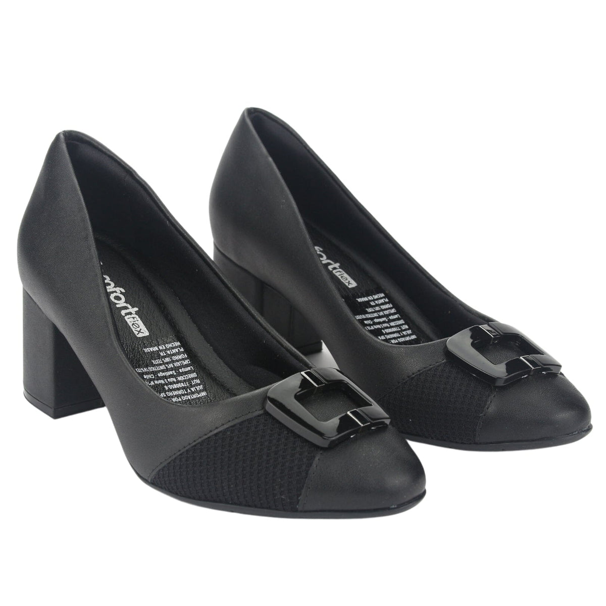 Zapato Comfortflex Mujer 2354403 Negro Casual Tacones Altos Comfortflex 